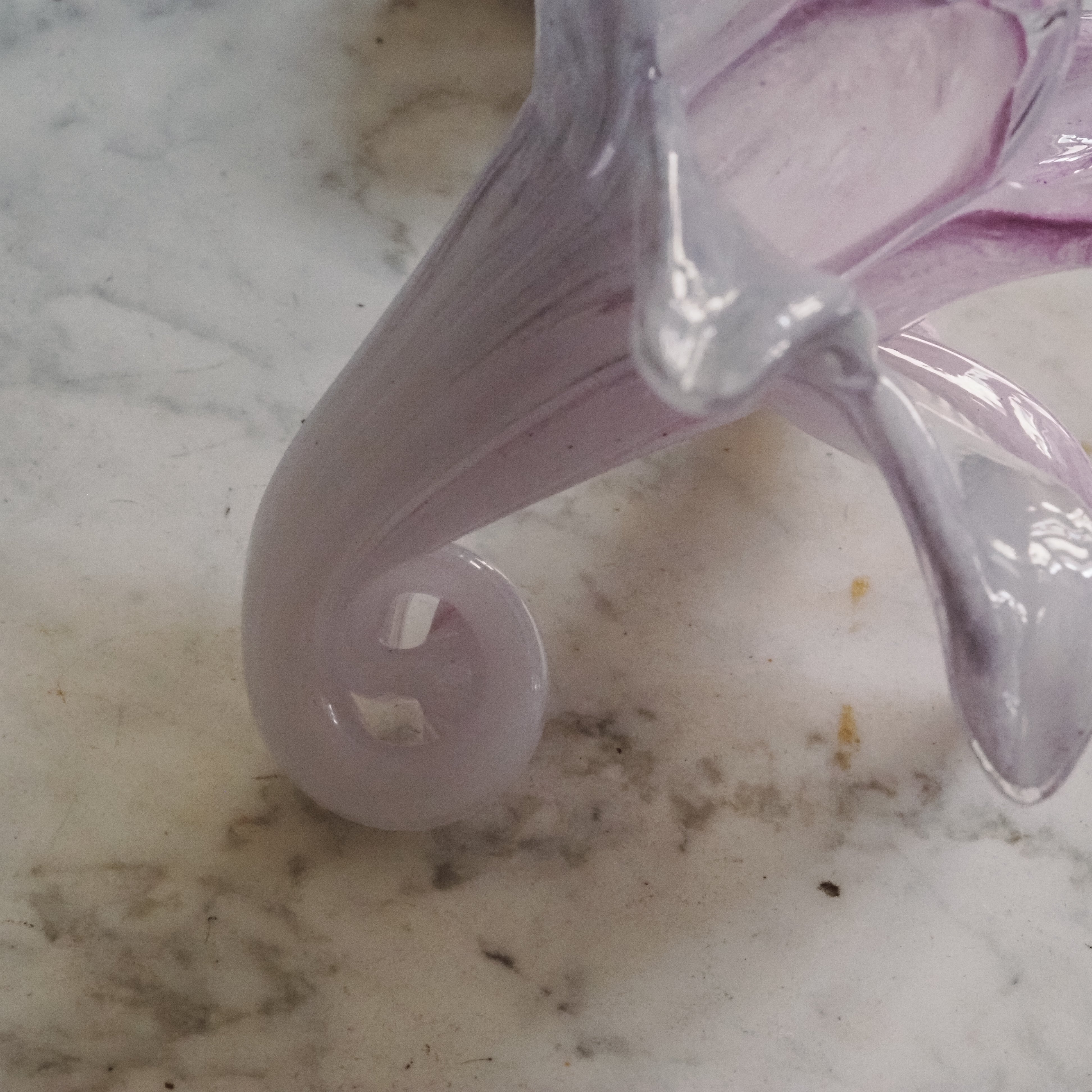 Glasblüte Lila · Organische Moderne · Dekoratives Objekt, Glasblume violett
