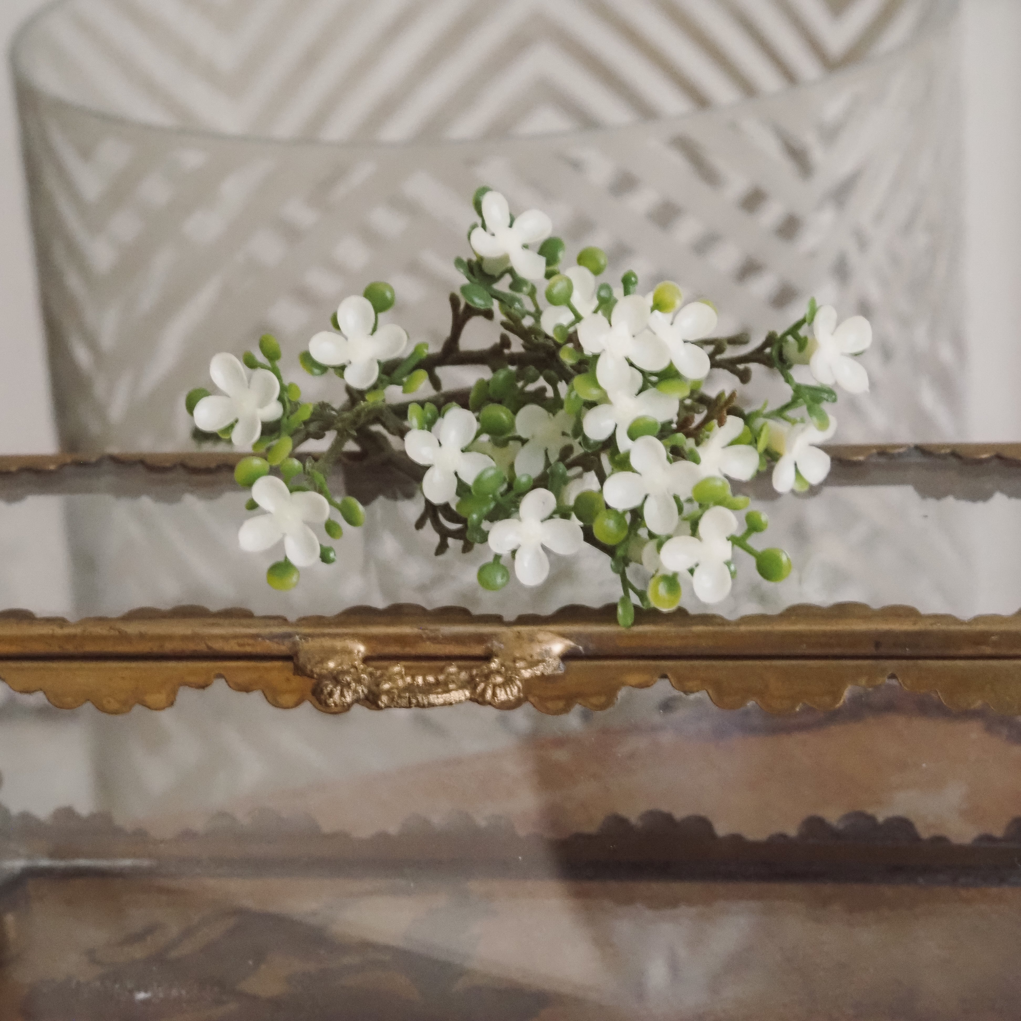 Mini-Blütenzweige · feine Frühlingsdekoration für Glasobjekte