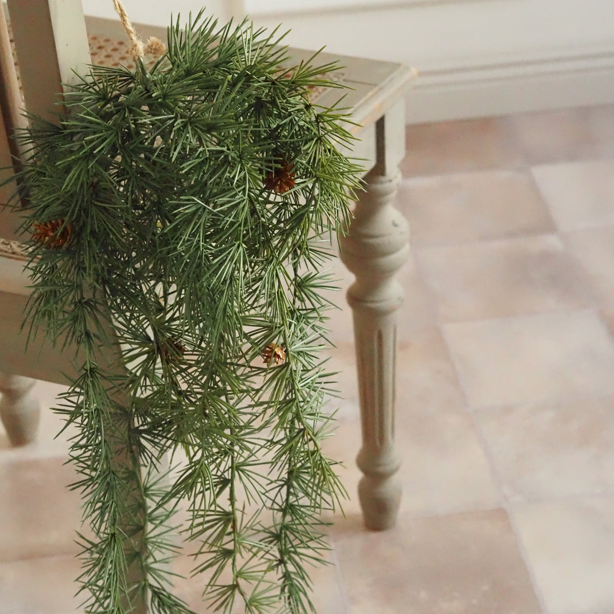 Lärchenhänger Grün · Nadelzweig Zapfen Winterdekoration