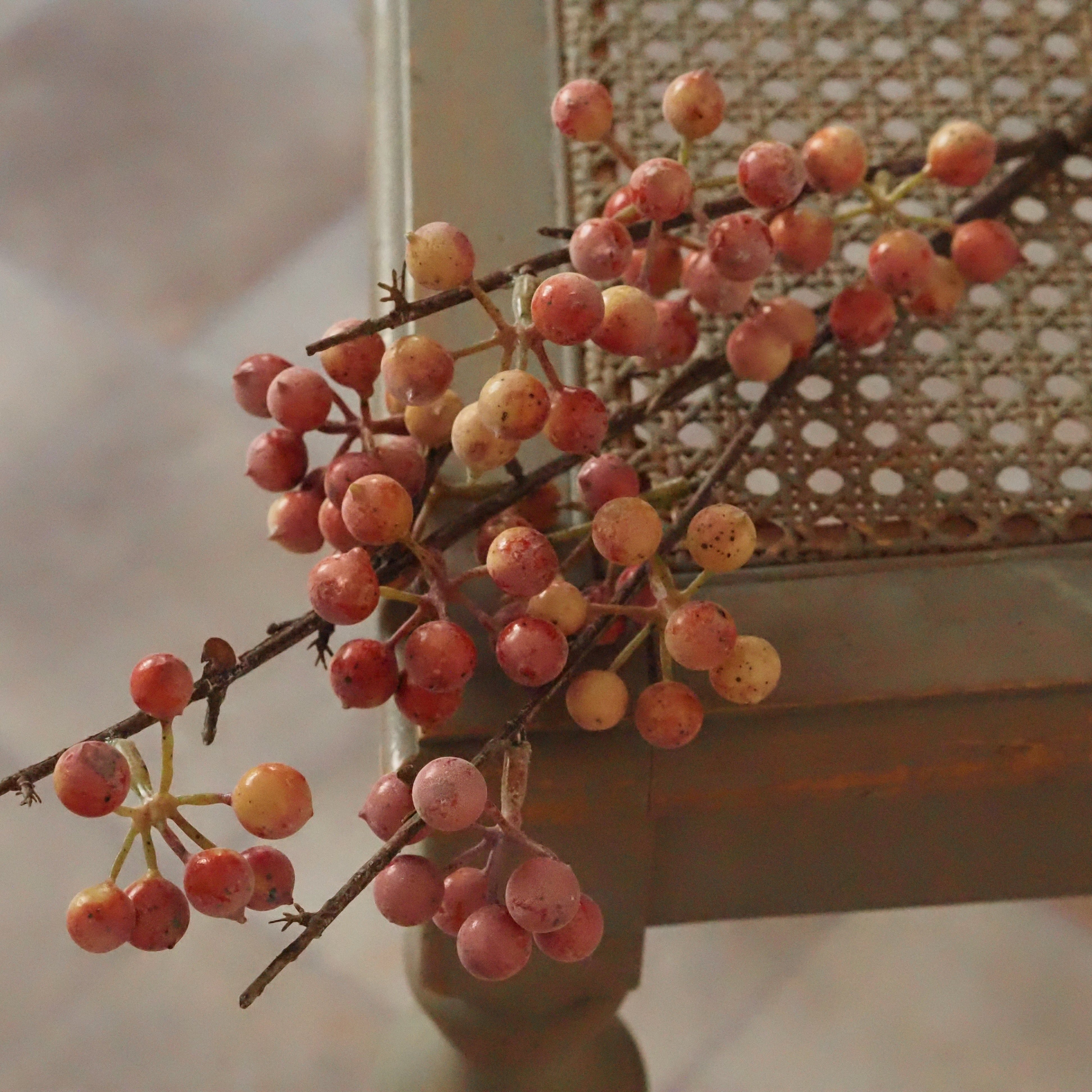 Beerenzweig Rosérot · Naturnahe Herbstdekoration