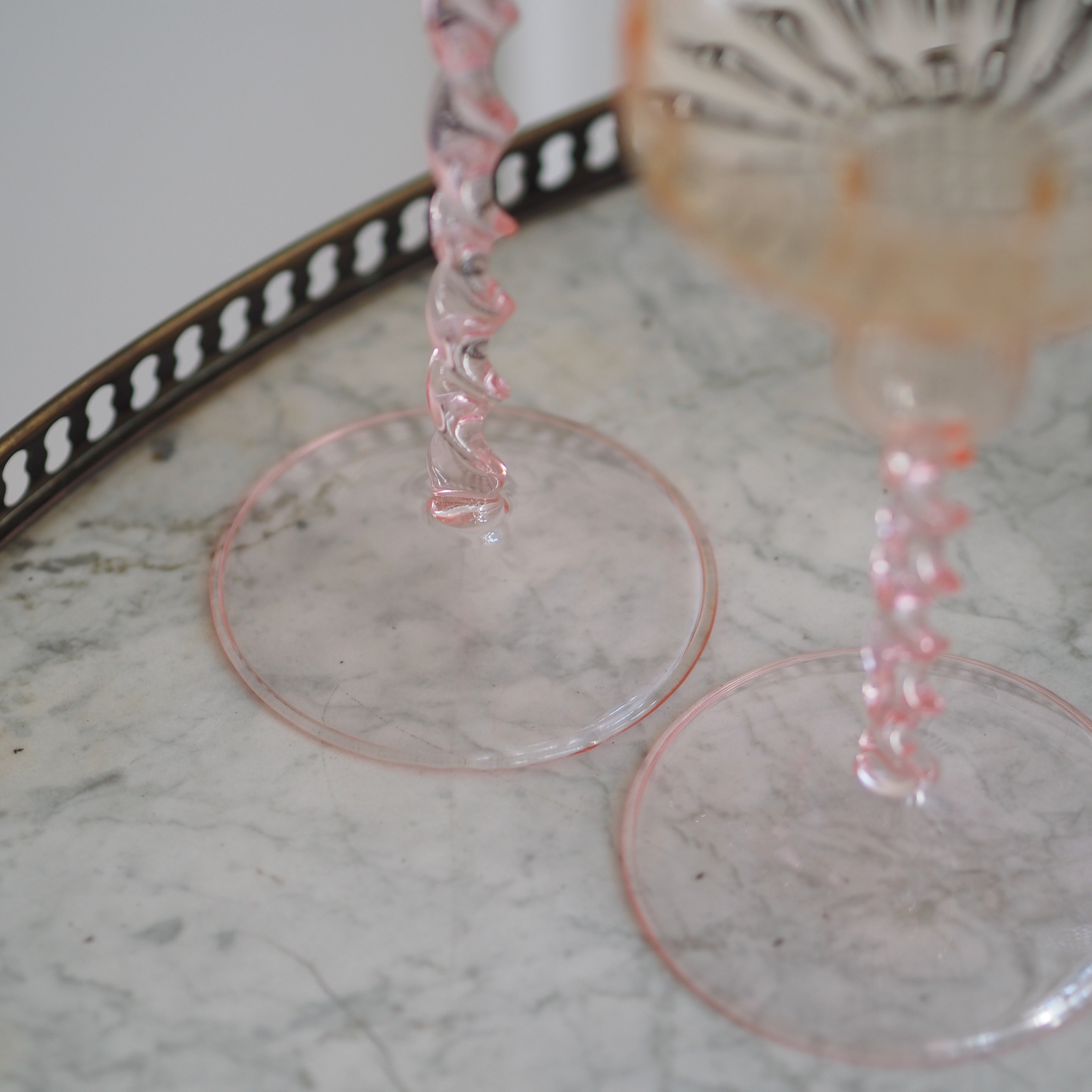 Kerzenhalter Glas · Pastell · gedrehter Schaft · S / M