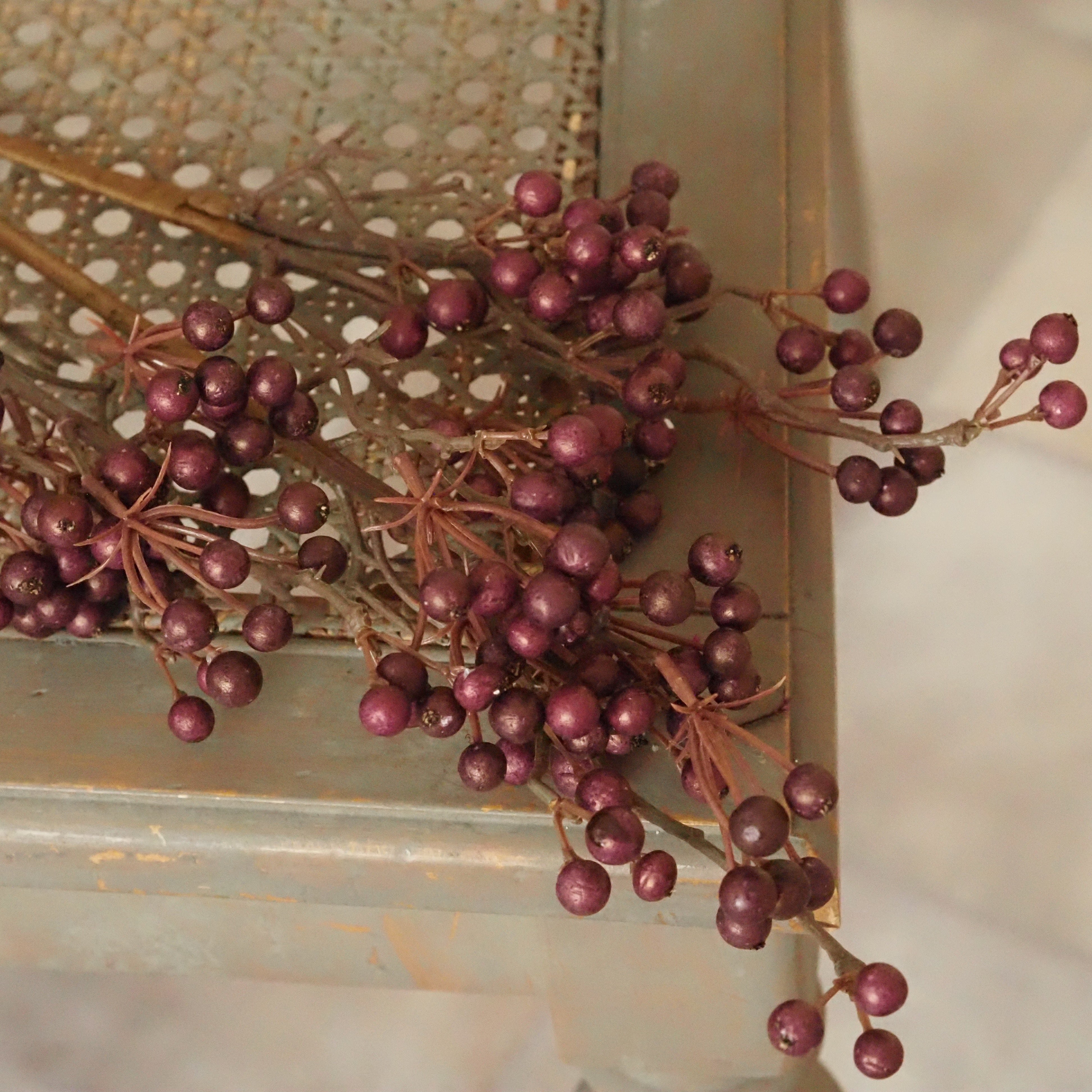 Beerenzweig Mauve · Perlglanz Herbstdeko 3er-Set