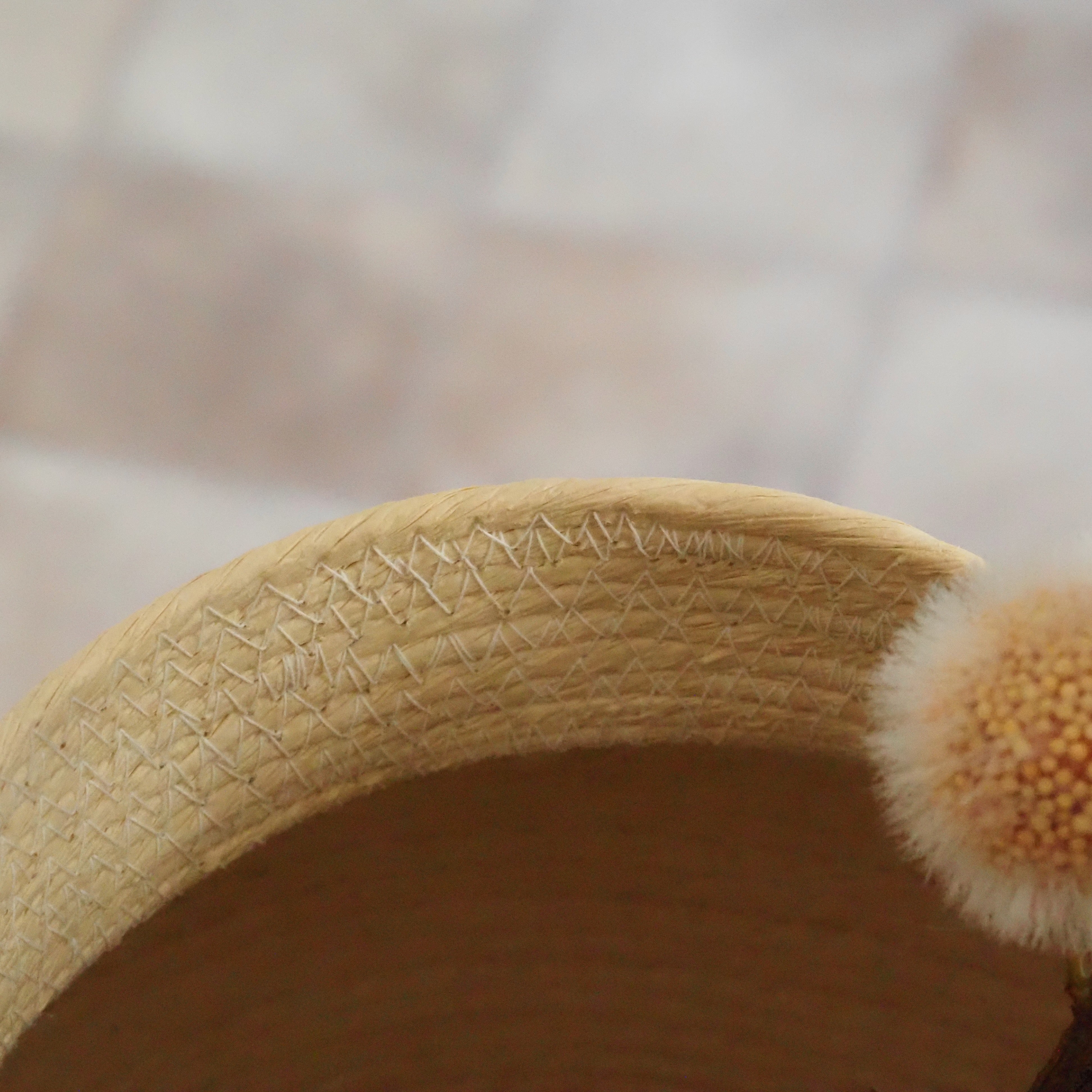 Vase Papierkordel Natur · Amphorenform, gewickelt und vernäht