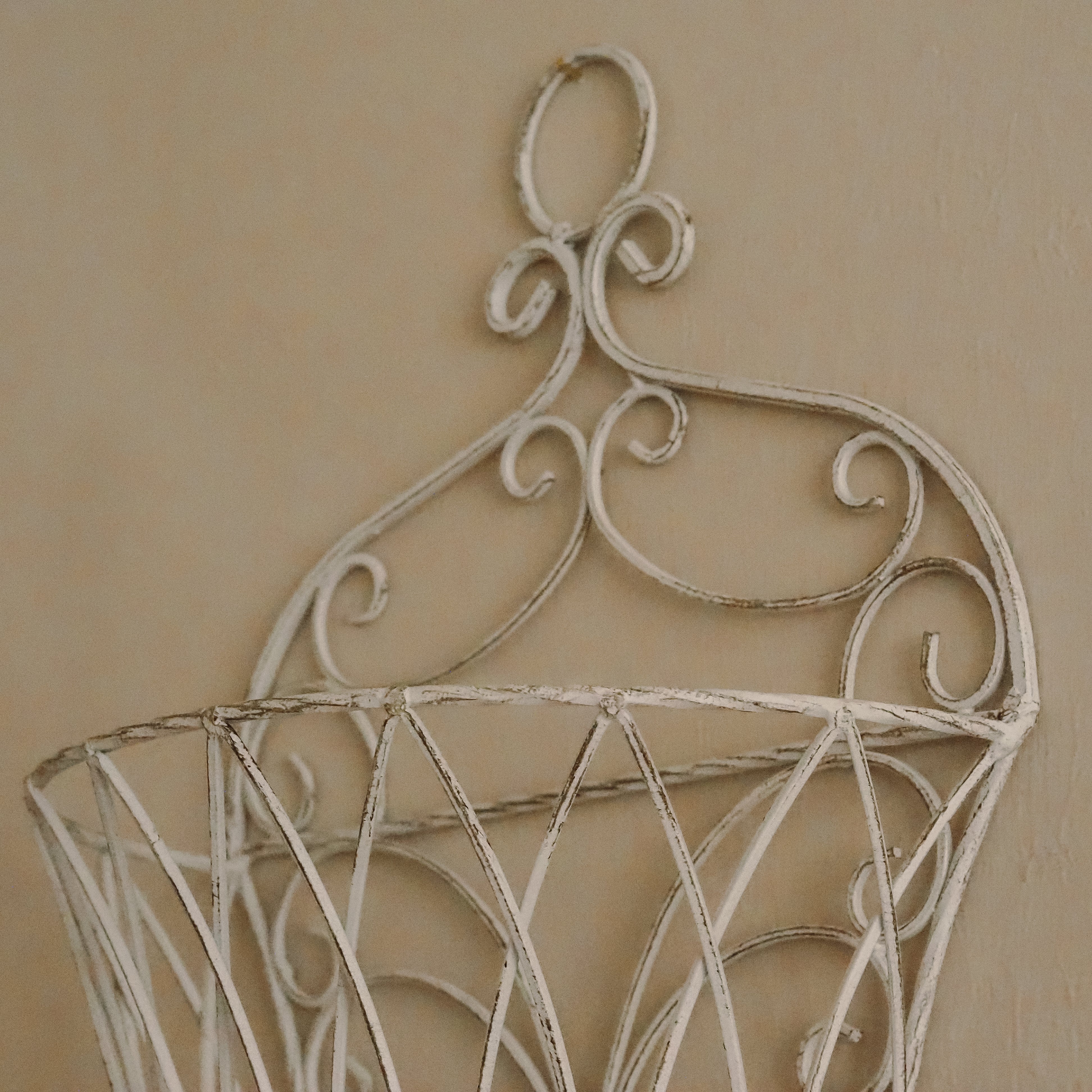 Futterraufe Wandkorb weiß · Set aus 2 · französischer Landhausstil