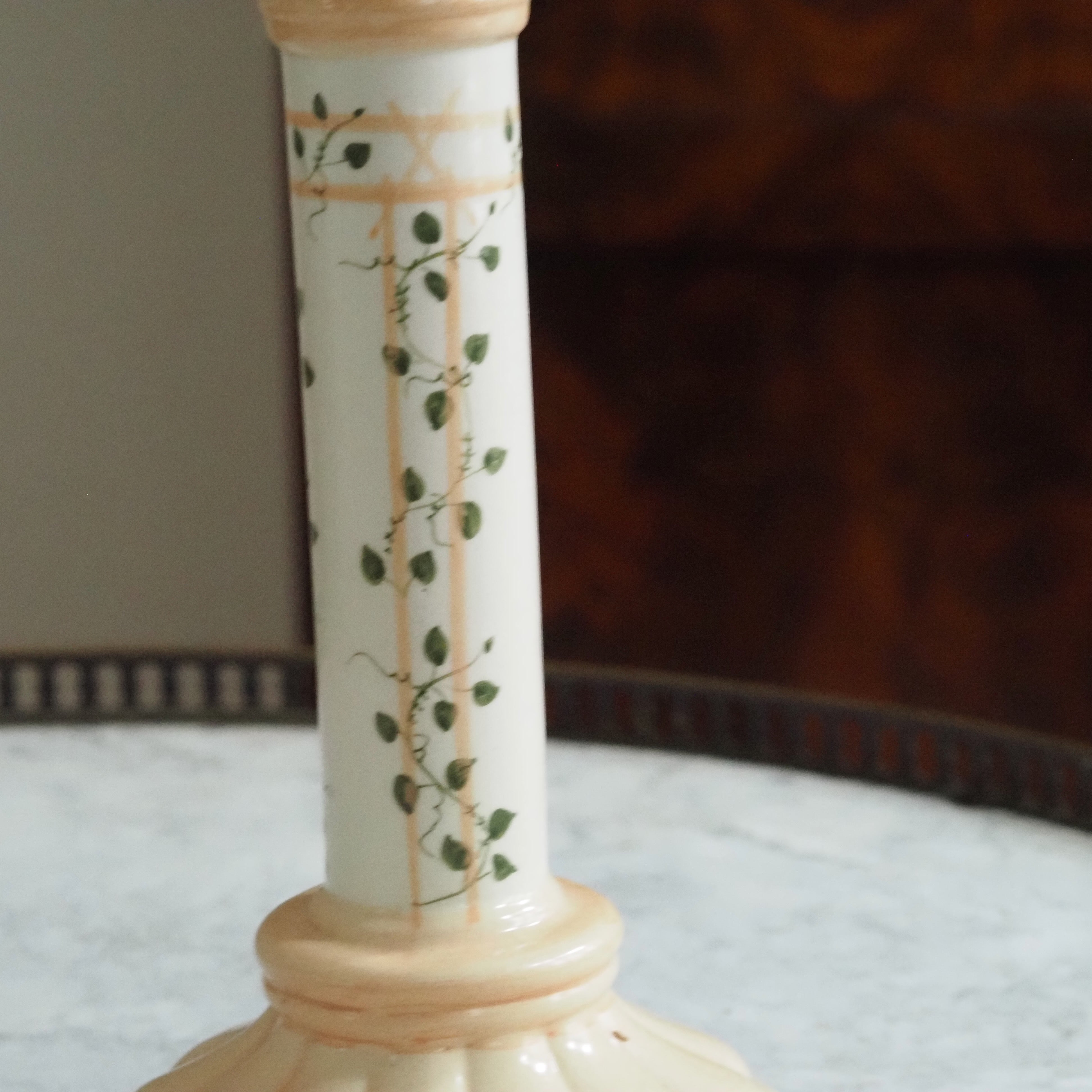 Kerzenhalter aus Keramik · handbemalt im Provence-Stil