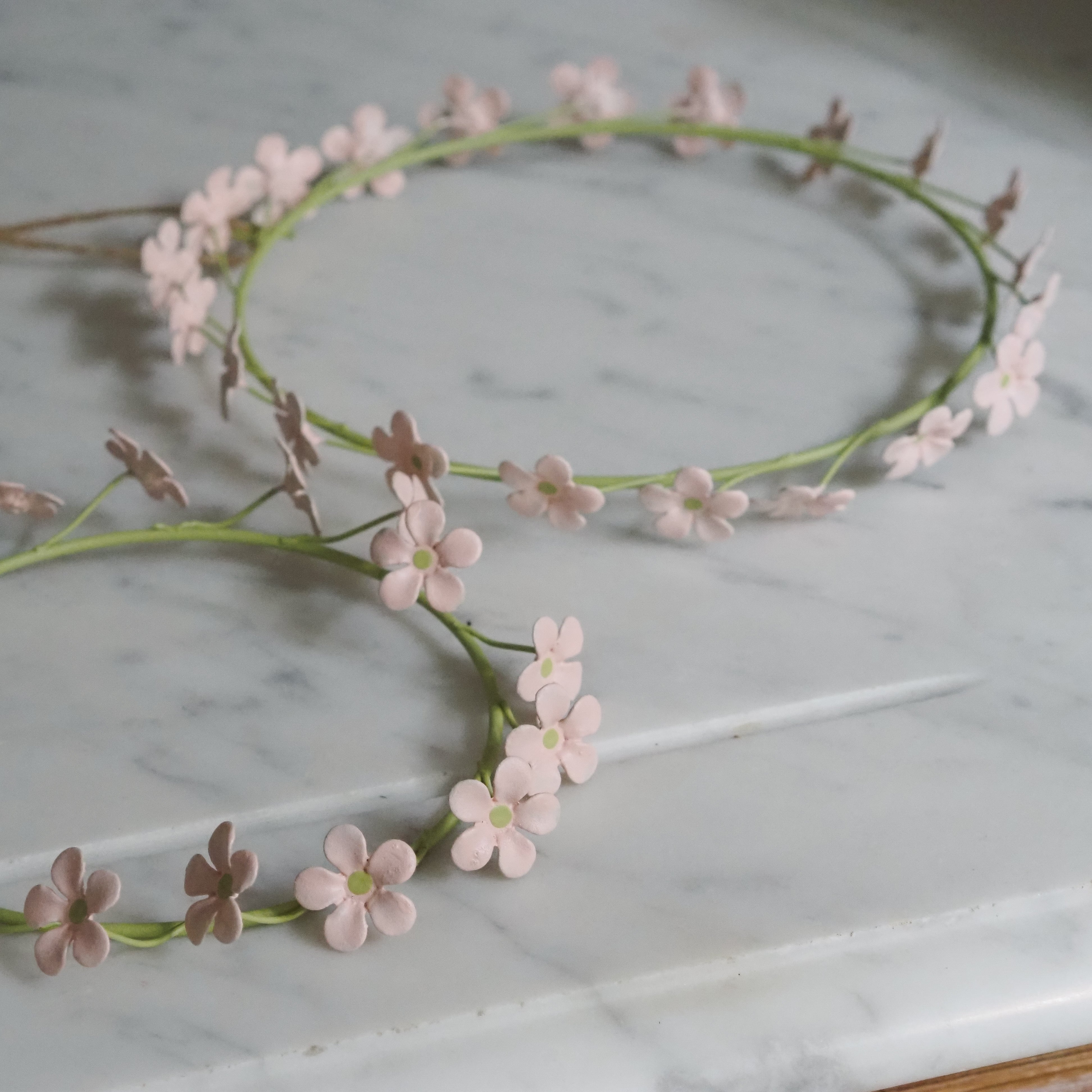 Blütenkranz Metall · florales Dekorationsobjekt · 2er Set