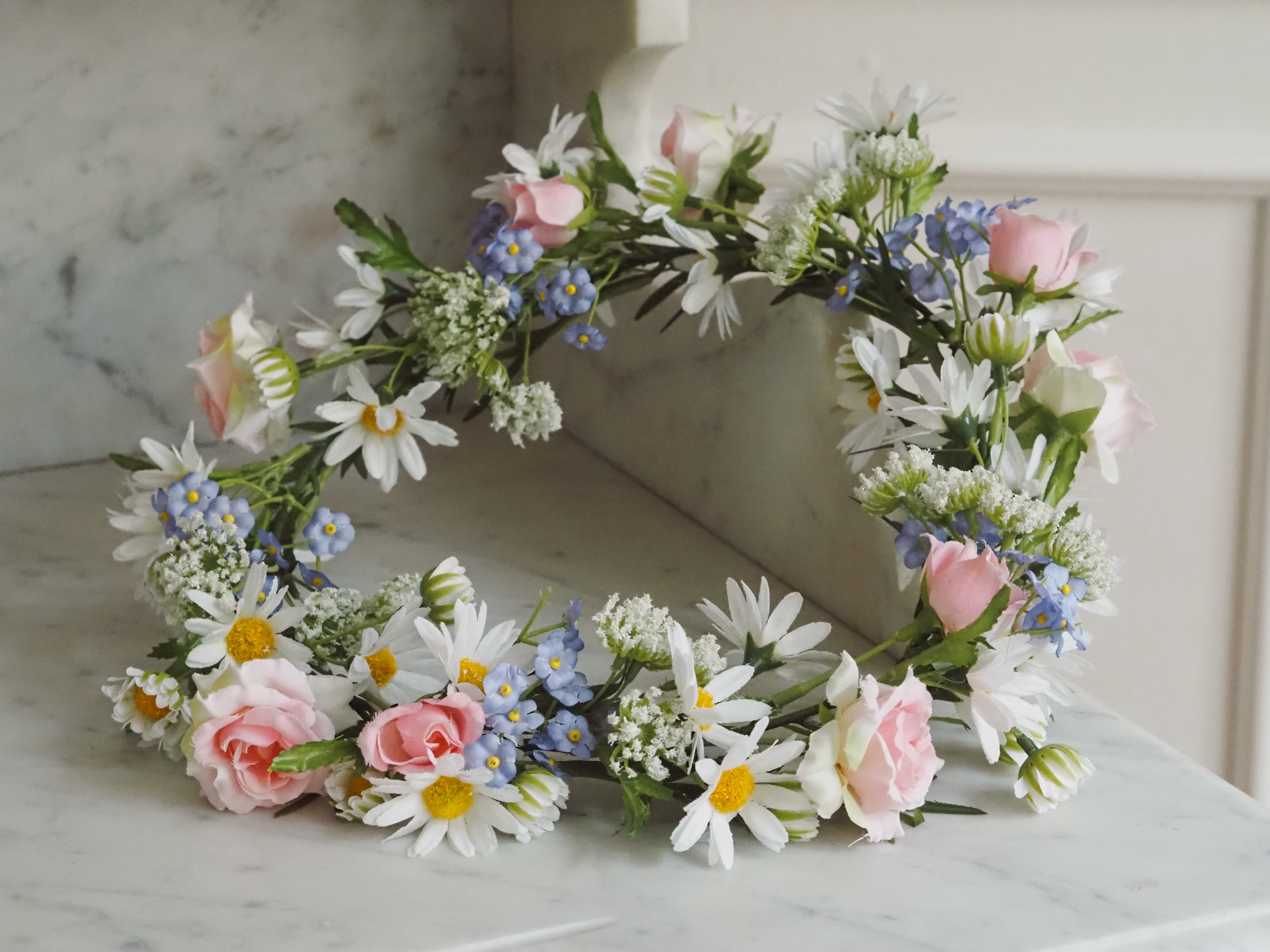 Frühlings-Blütenkranz · florale Tür- und Wanddekoration