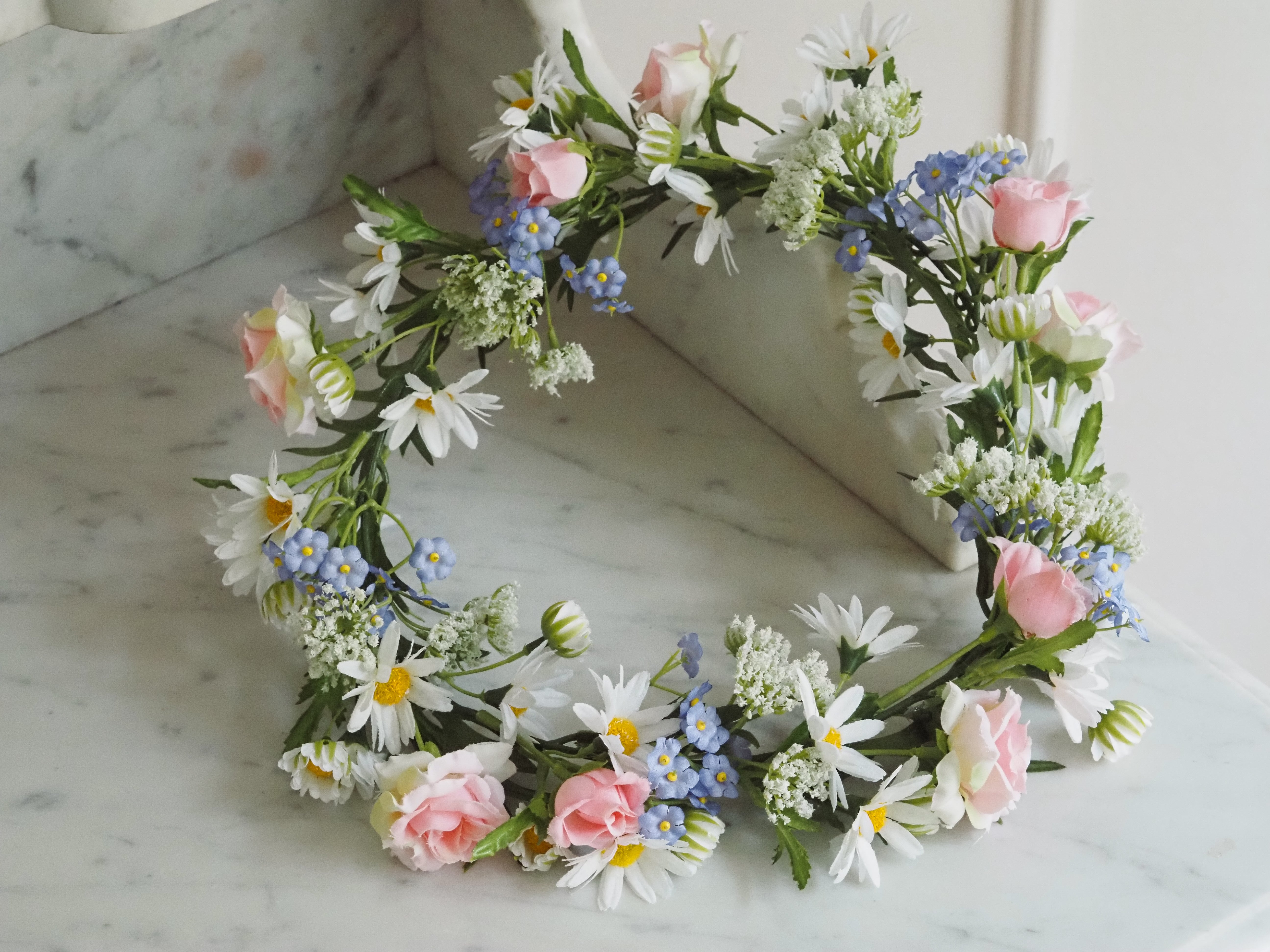 Frühlings-Blütenkranz · florale Tür- und Wanddekoration