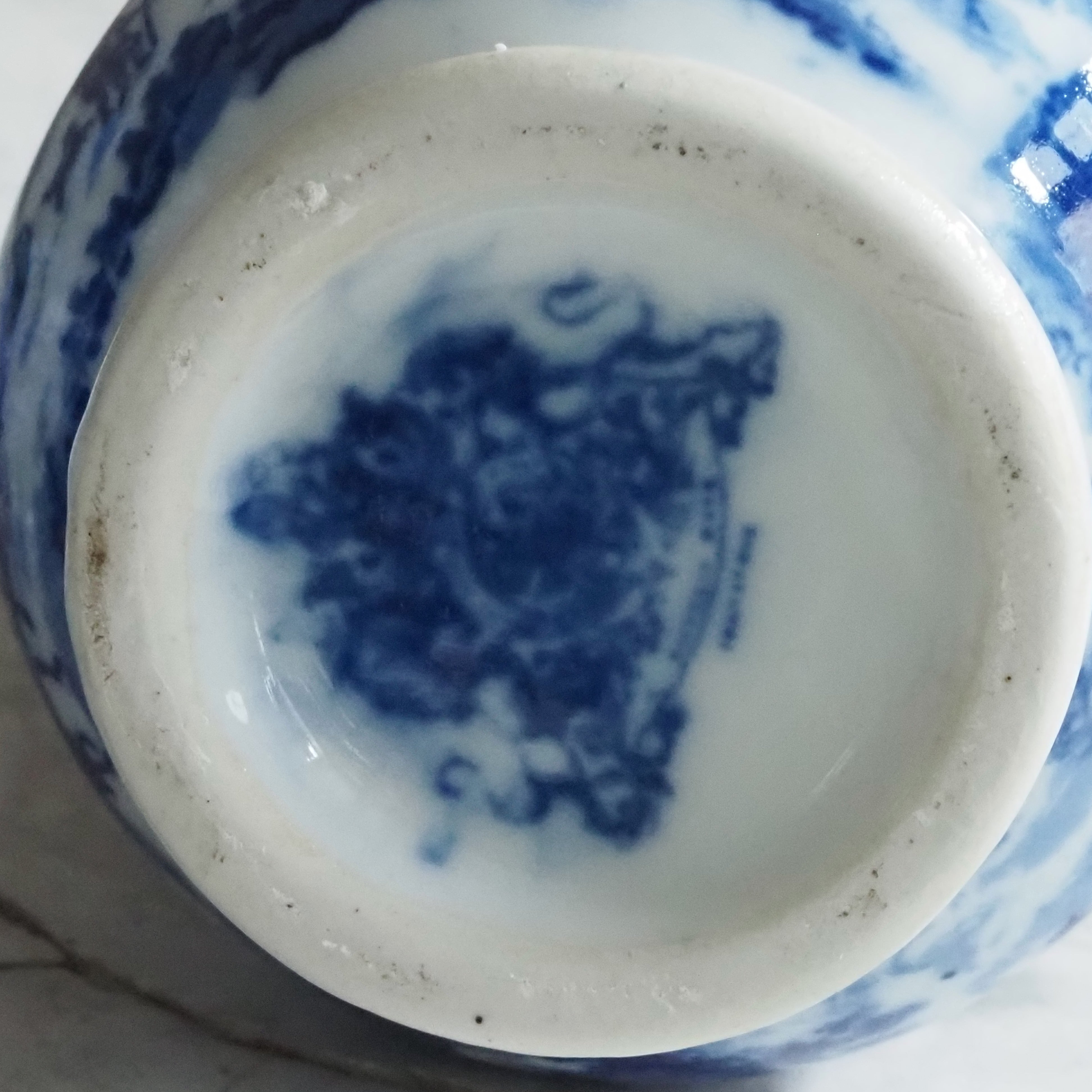 Delfter Blau Krug · kleiner Porzellankrug mit Landschaftsdekor