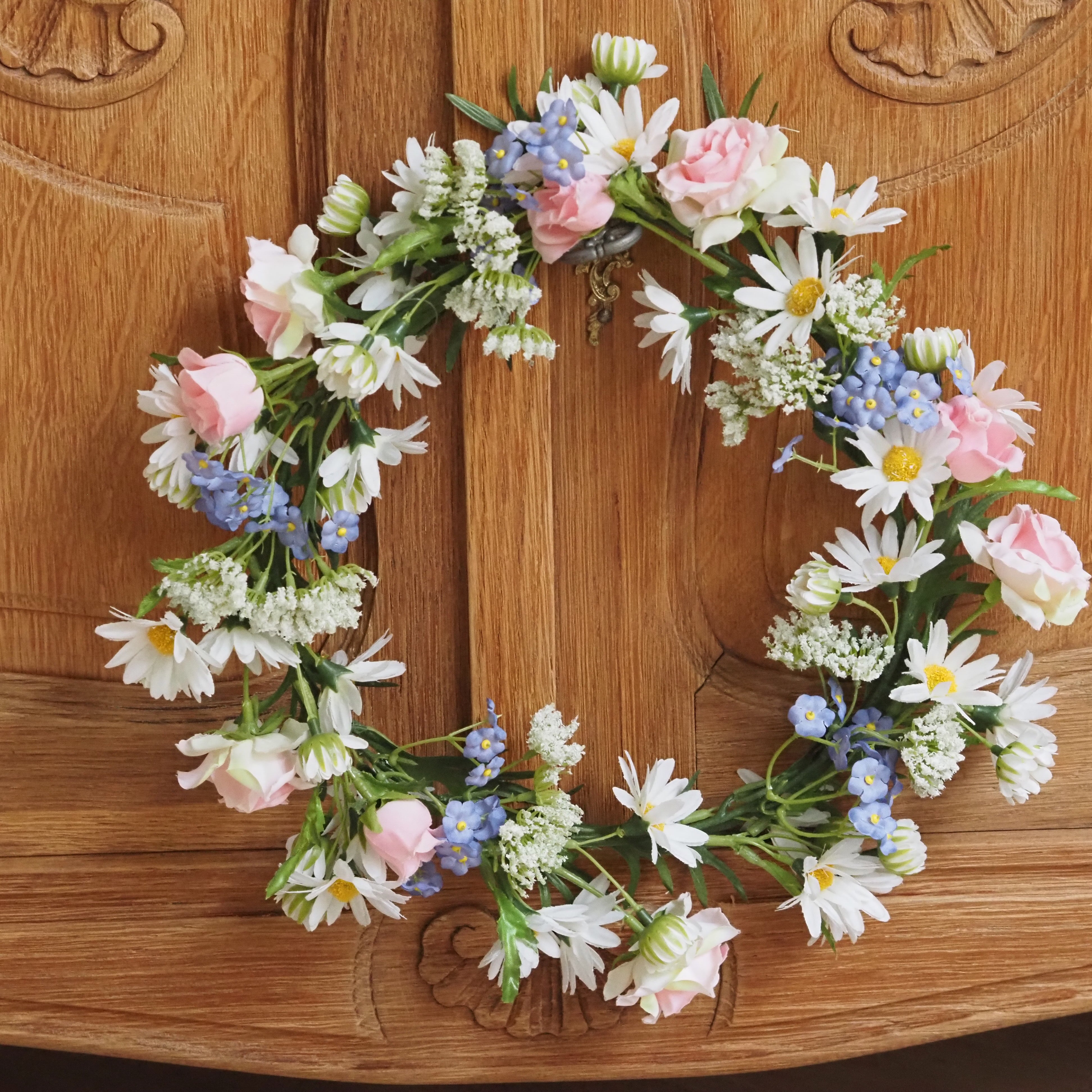 Frühlings-Blütenkranz · florale Tür- und Wanddekoration