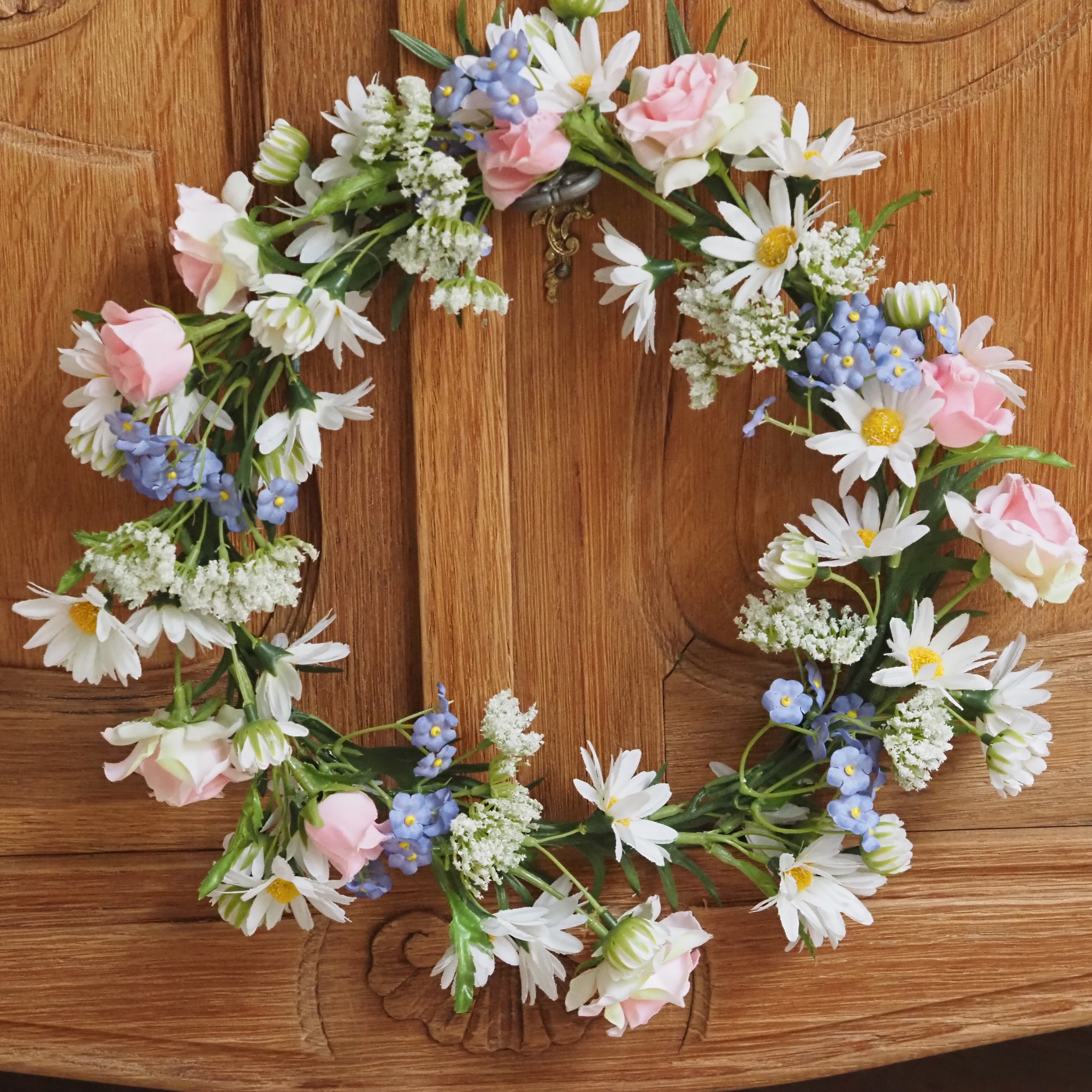 Frühlings-Blütenkranz · florale Tür- und Wanddekoration