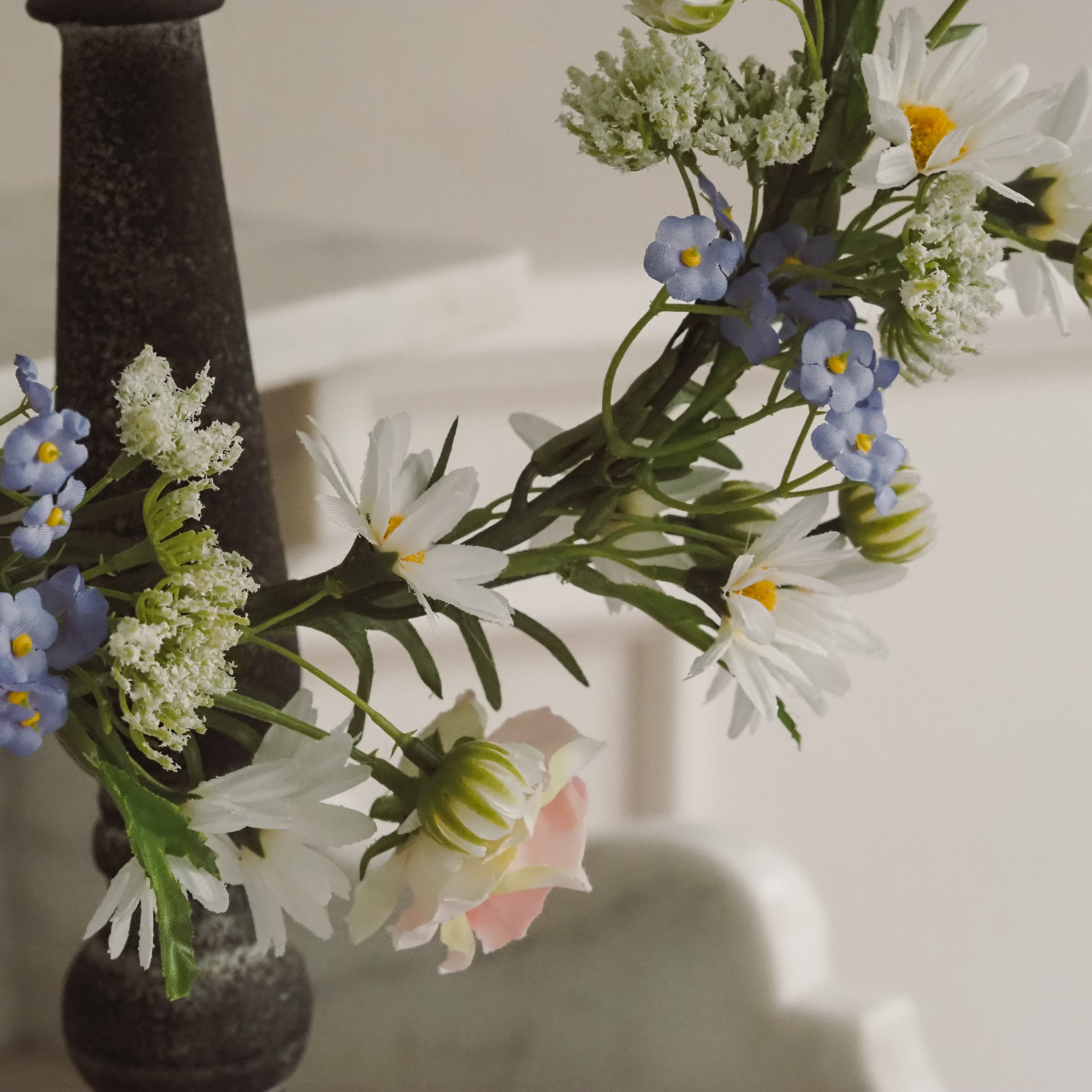 Frühlings-Blütenkranz · florale Tür- und Wanddekoration