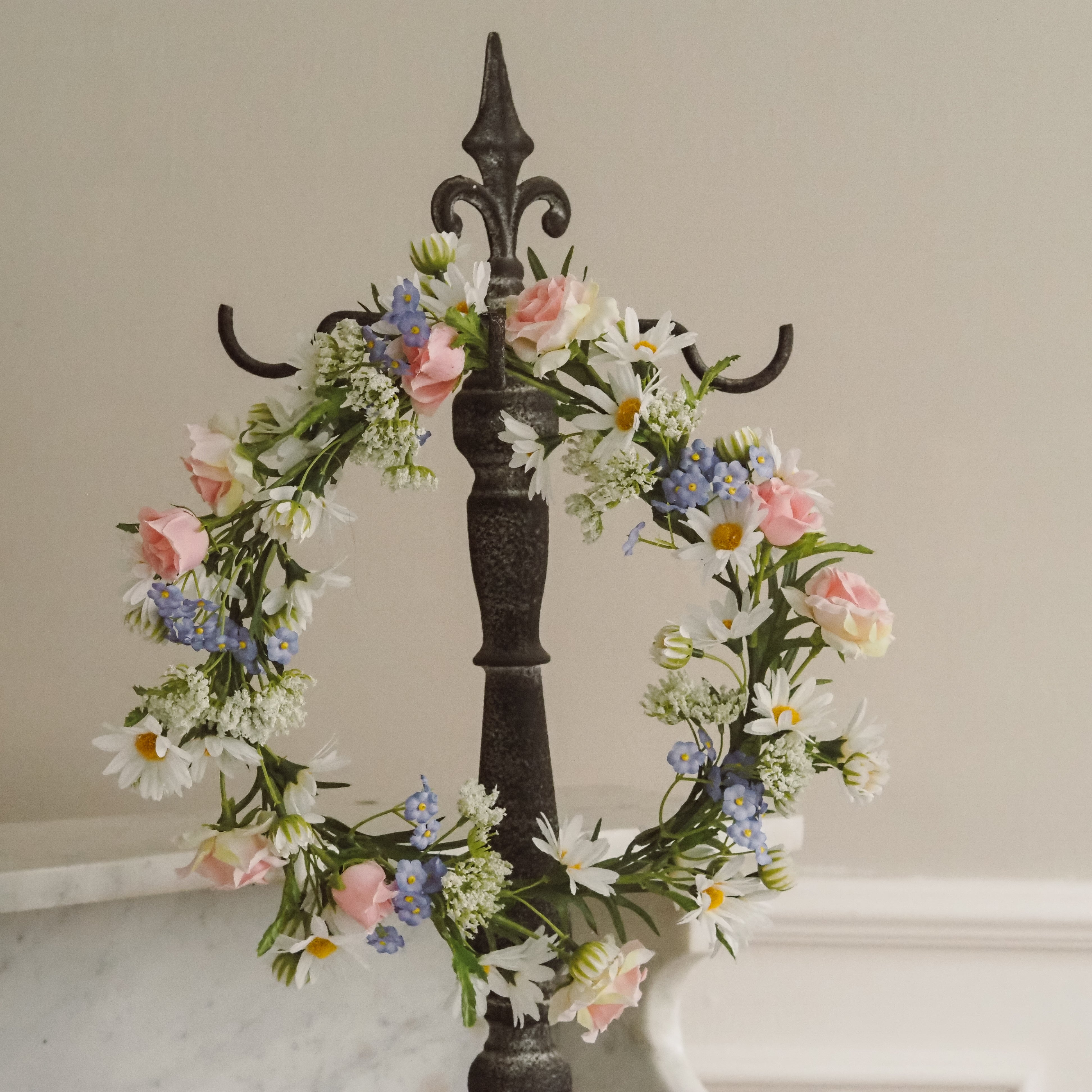 Frühlings-Blütenkranz · florale Tür- und Wanddekoration