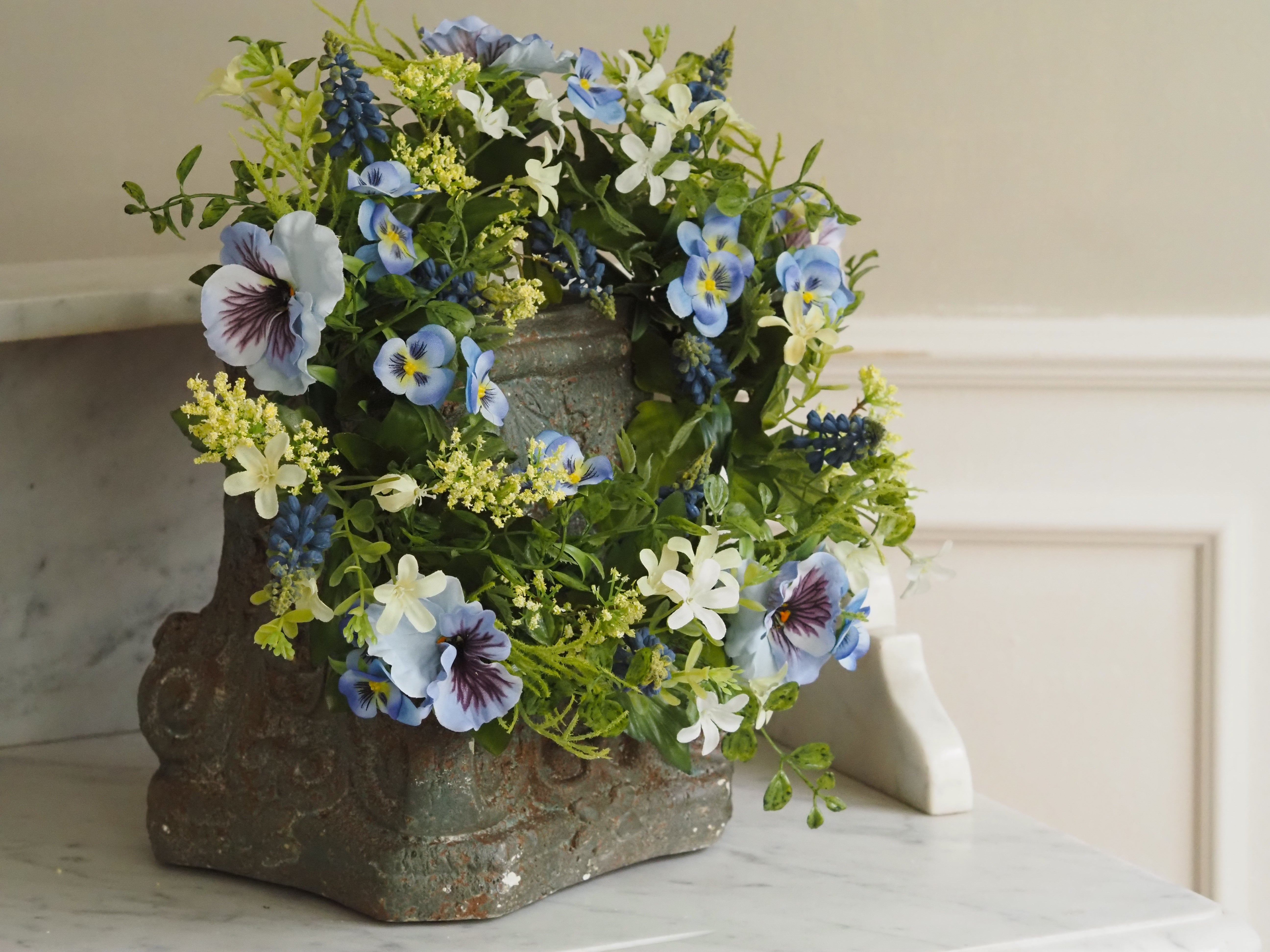 Blütenkranz Frühling · floraler Tür- oder Wandkranz
