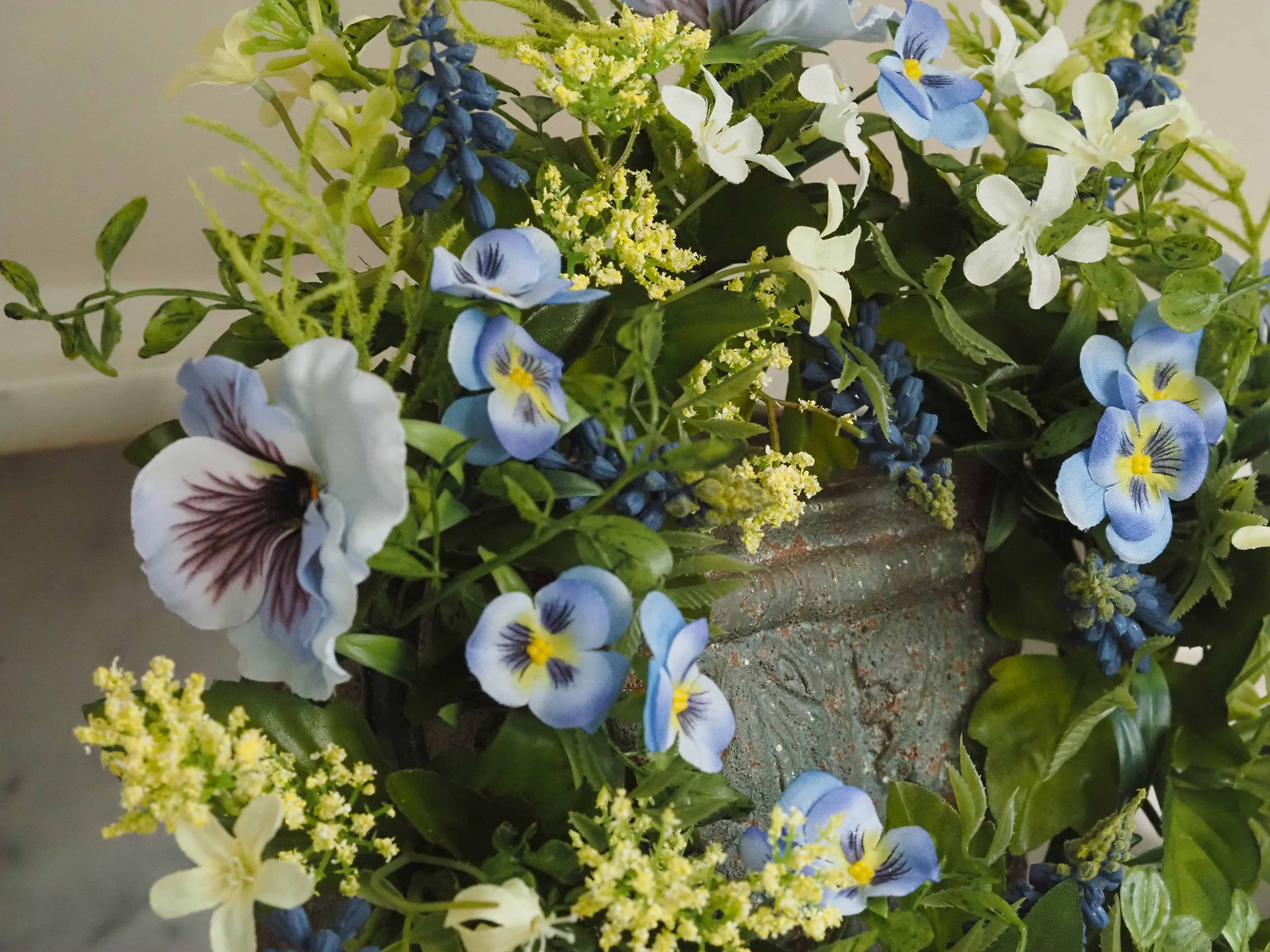 Blütenkranz Frühling · floraler Tür- oder Wandkranz