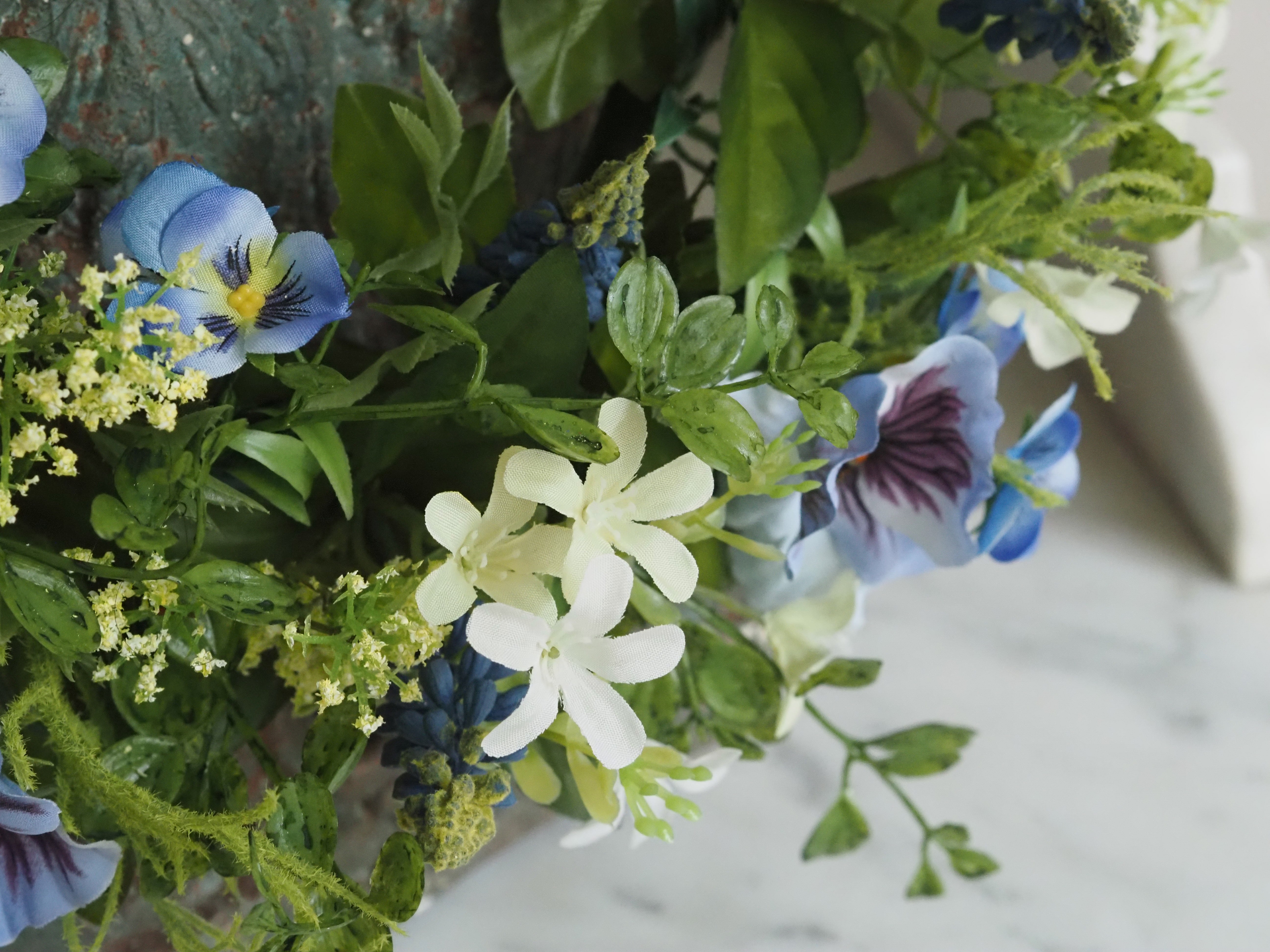 Blütenkranz Frühling · floraler Tür- oder Wandkranz