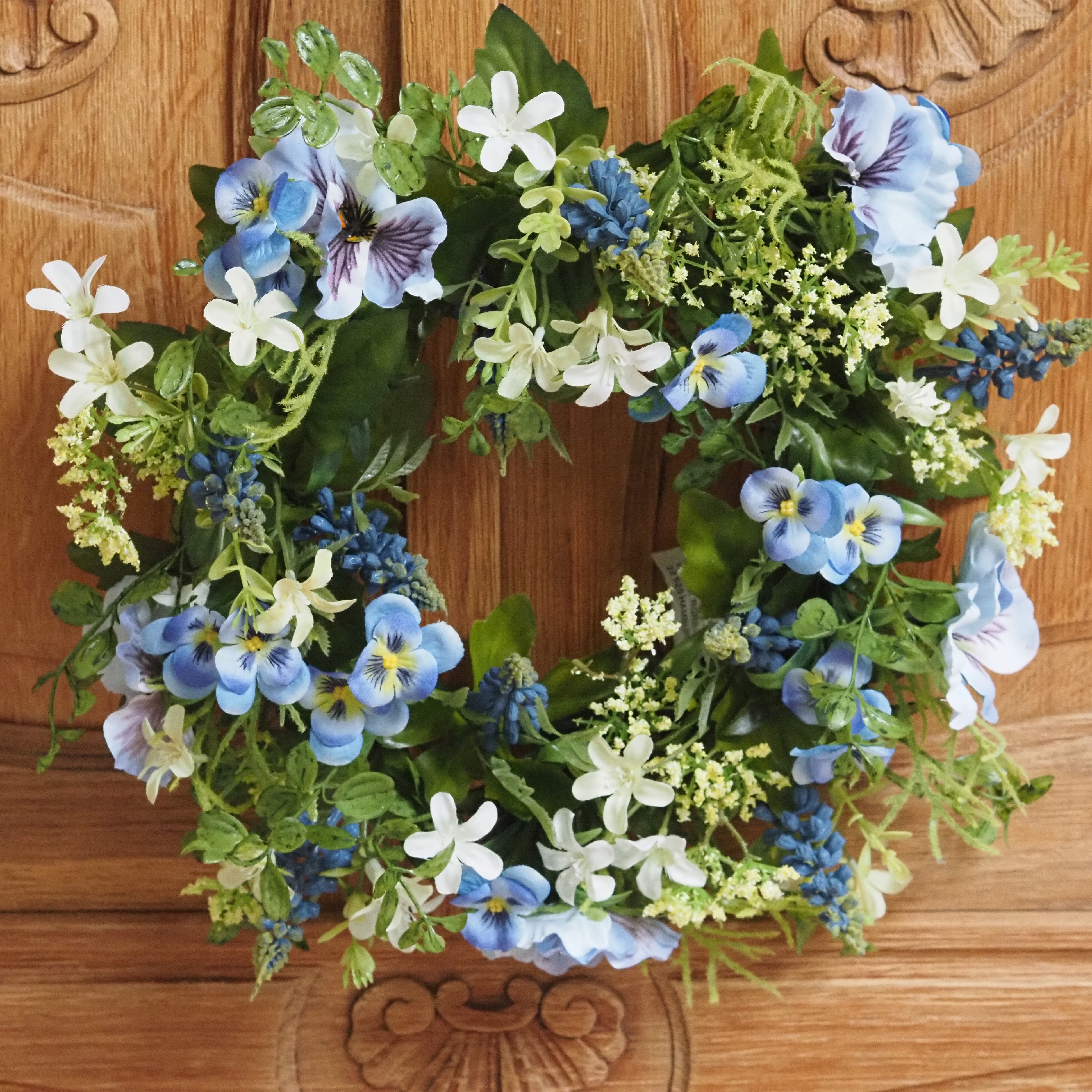 Blütenkranz Frühling · floraler Tür- oder Wandkranz