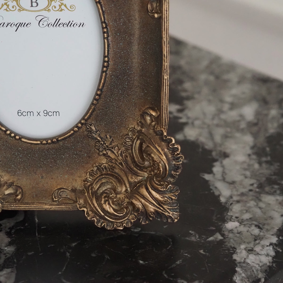 Bilderrahmen Antikgold 6 × 9 cm · Barockstil mit Akanthus-Ornamenten
