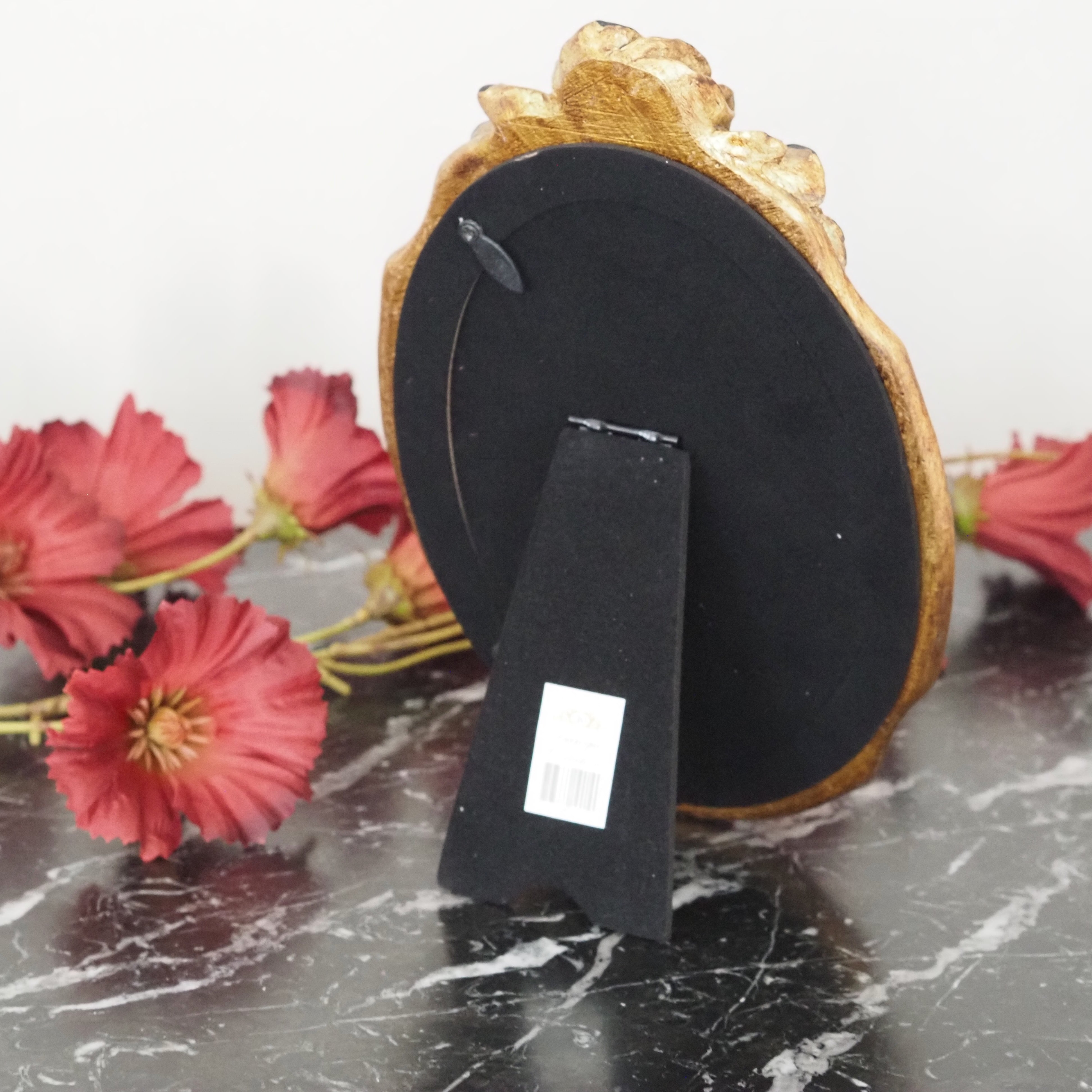 Bilderrahmen Gold 10 × 15 cm · Polyresin mit Antik-Patina [VARIANTE A – Rundbogen / VARIANTE B – Oval mit Rosendekor]