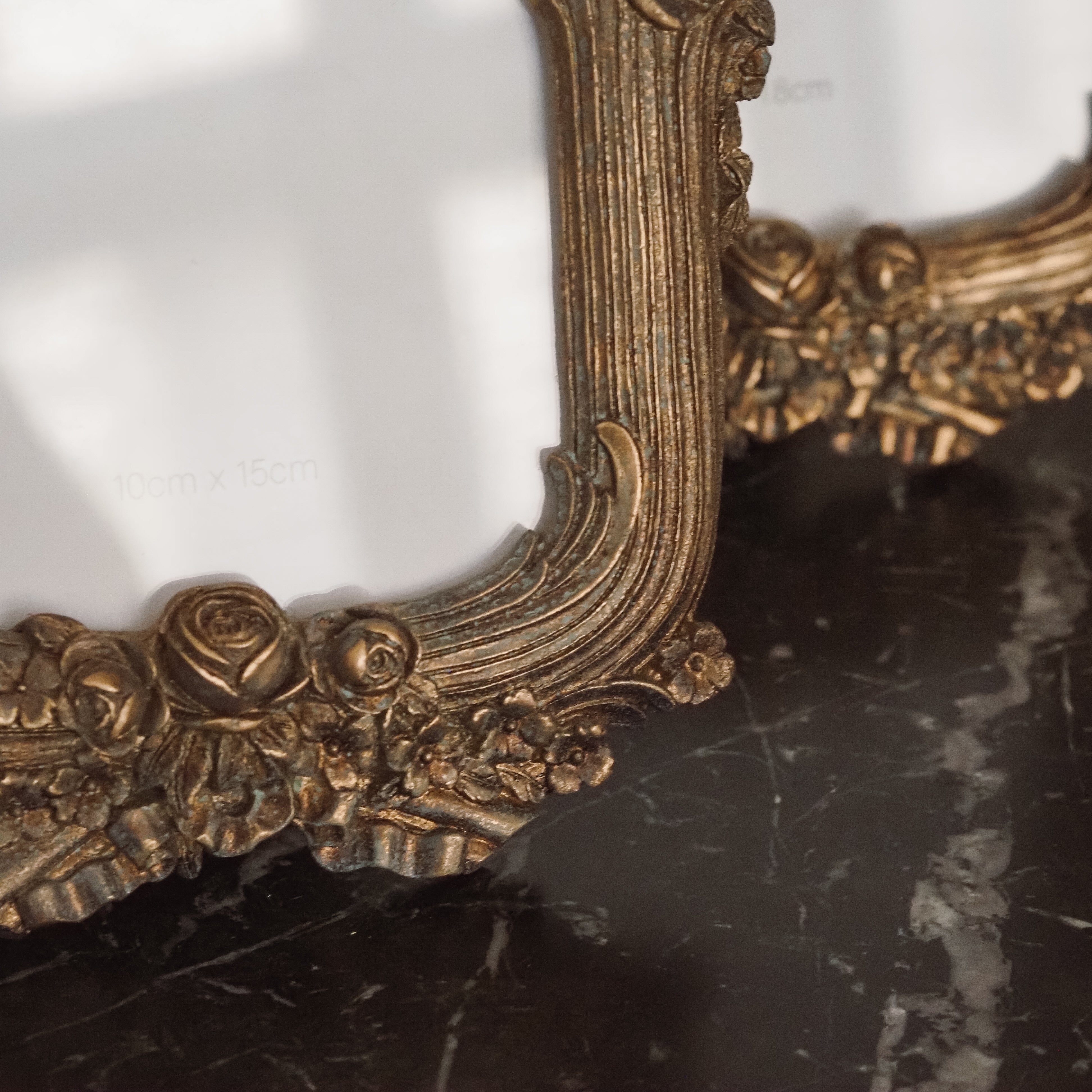 Bilderrahmen Antikgold · Barockstil mit Rosendekor