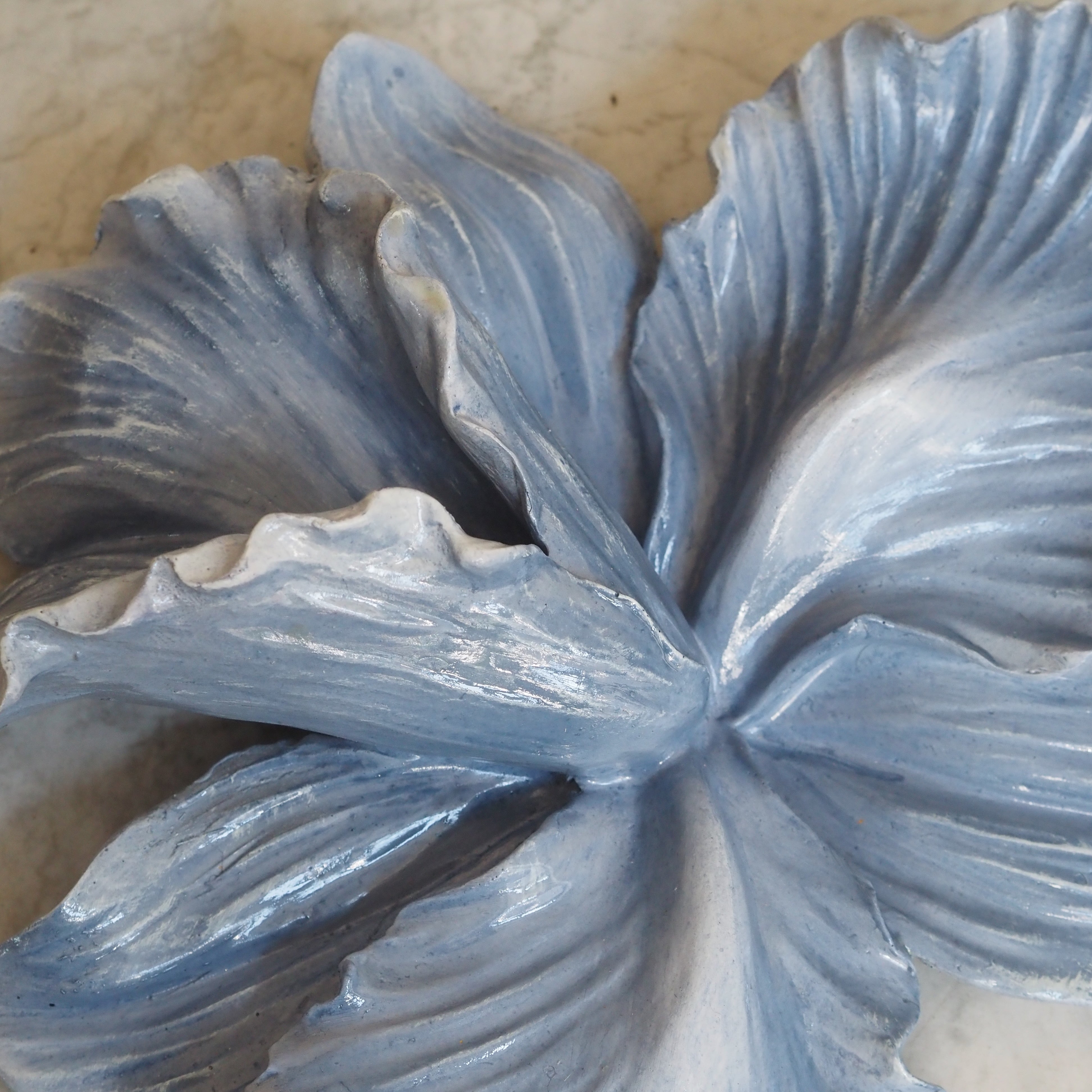Dekoblume Blau · Wandobjekt Standskulptur