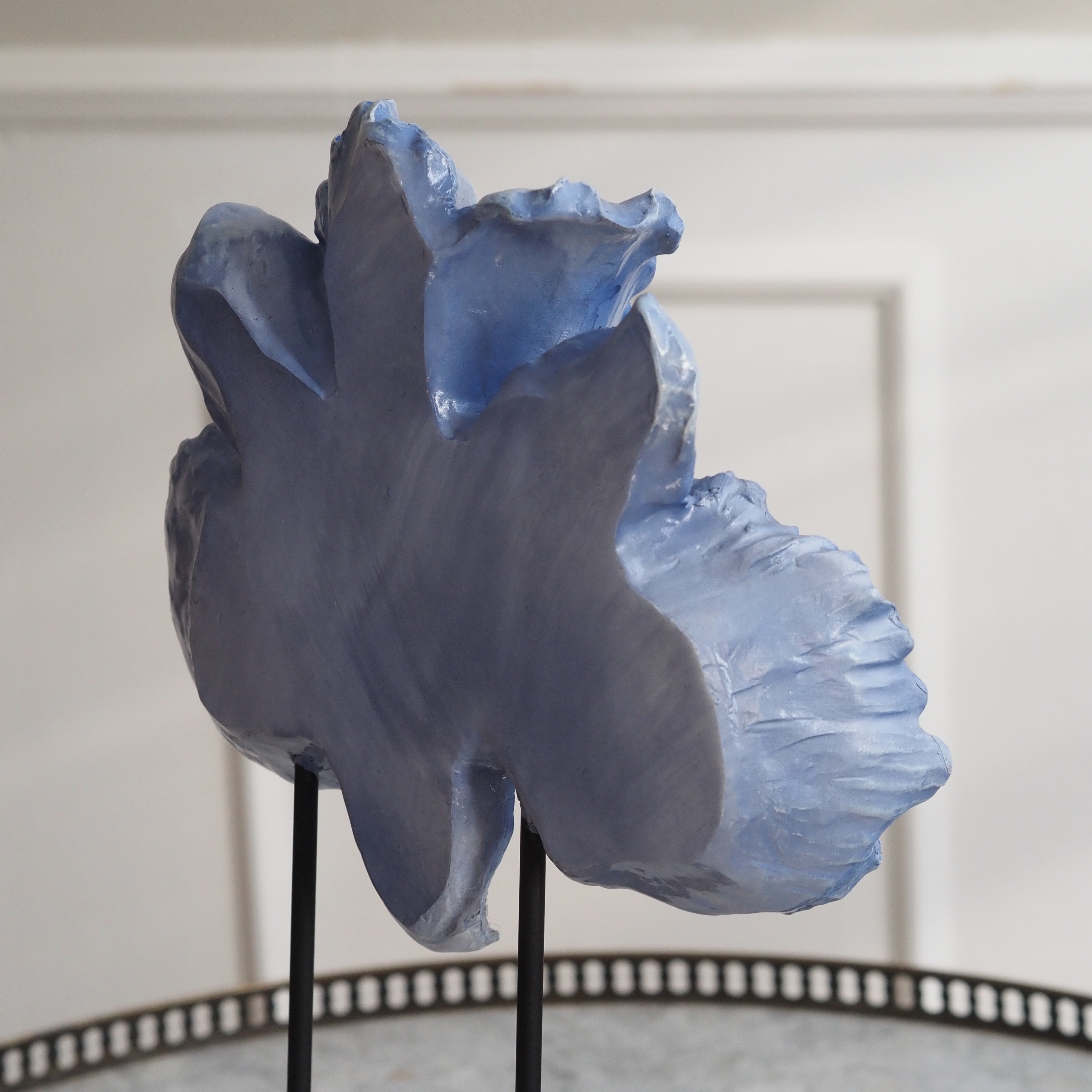 Dekoblume Blau · Wandobjekt Standskulptur