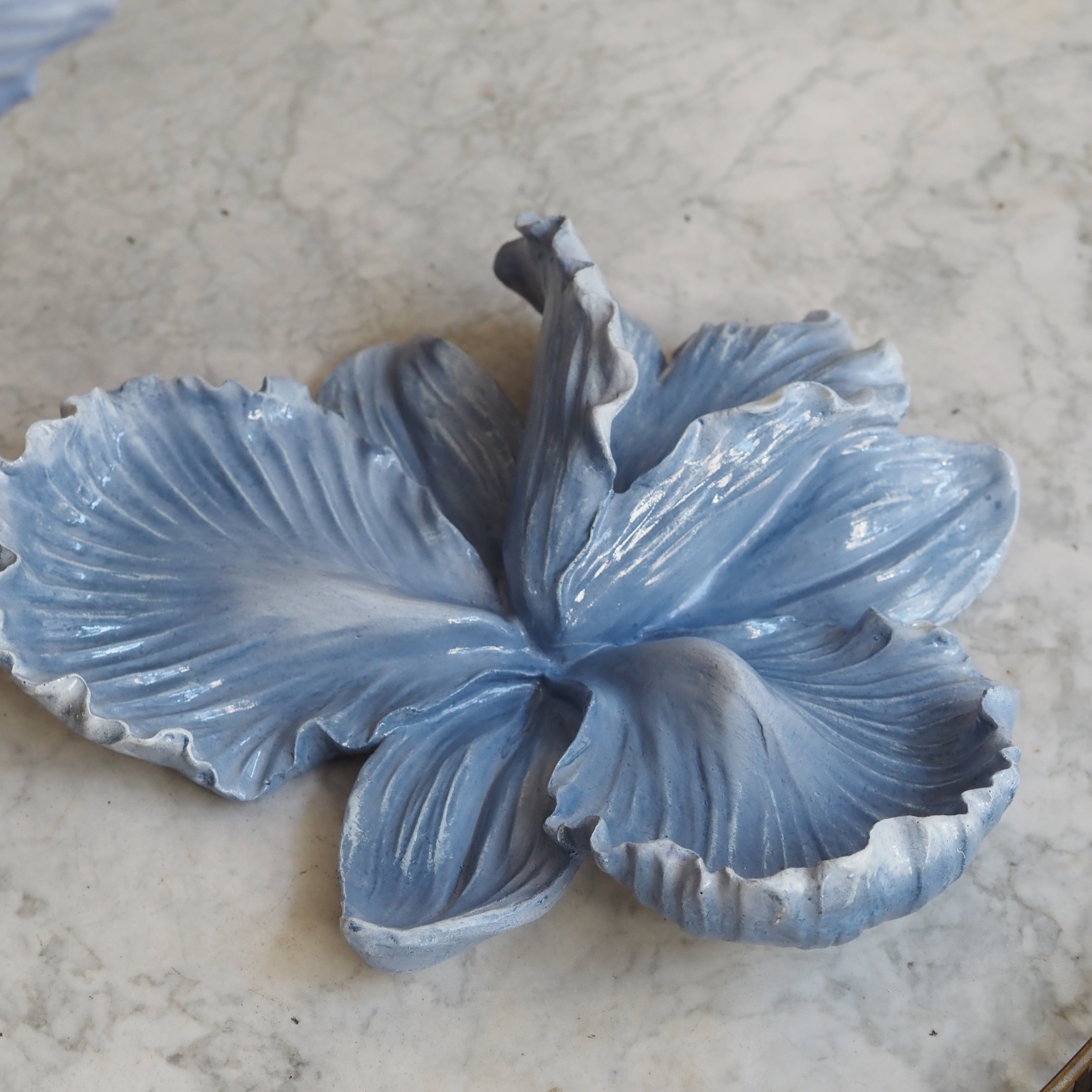 Dekoblume Blau · Wandobjekt Standskulptur