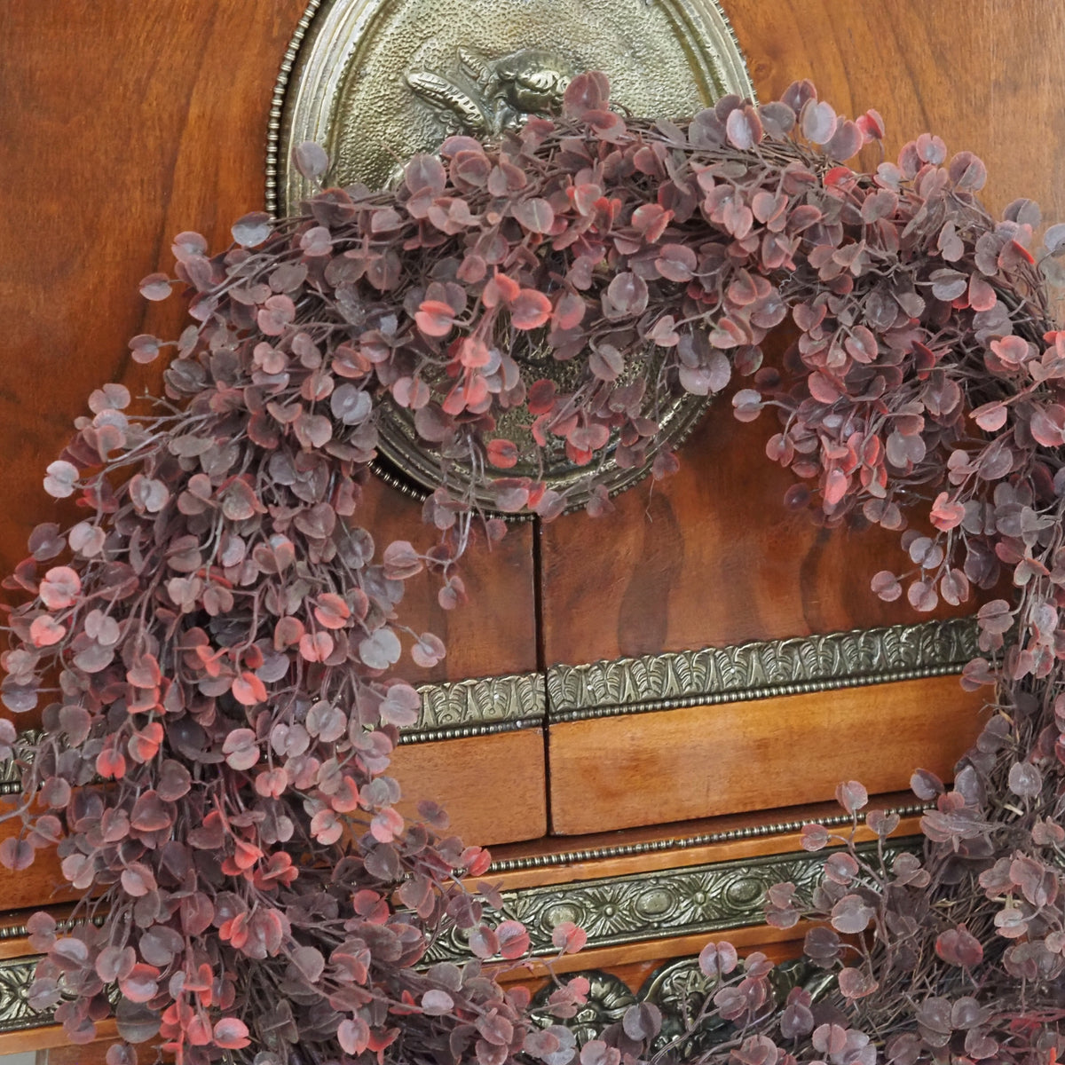 Blätterkranz Rot · Kleinblättriger Türkranz im Herbstton