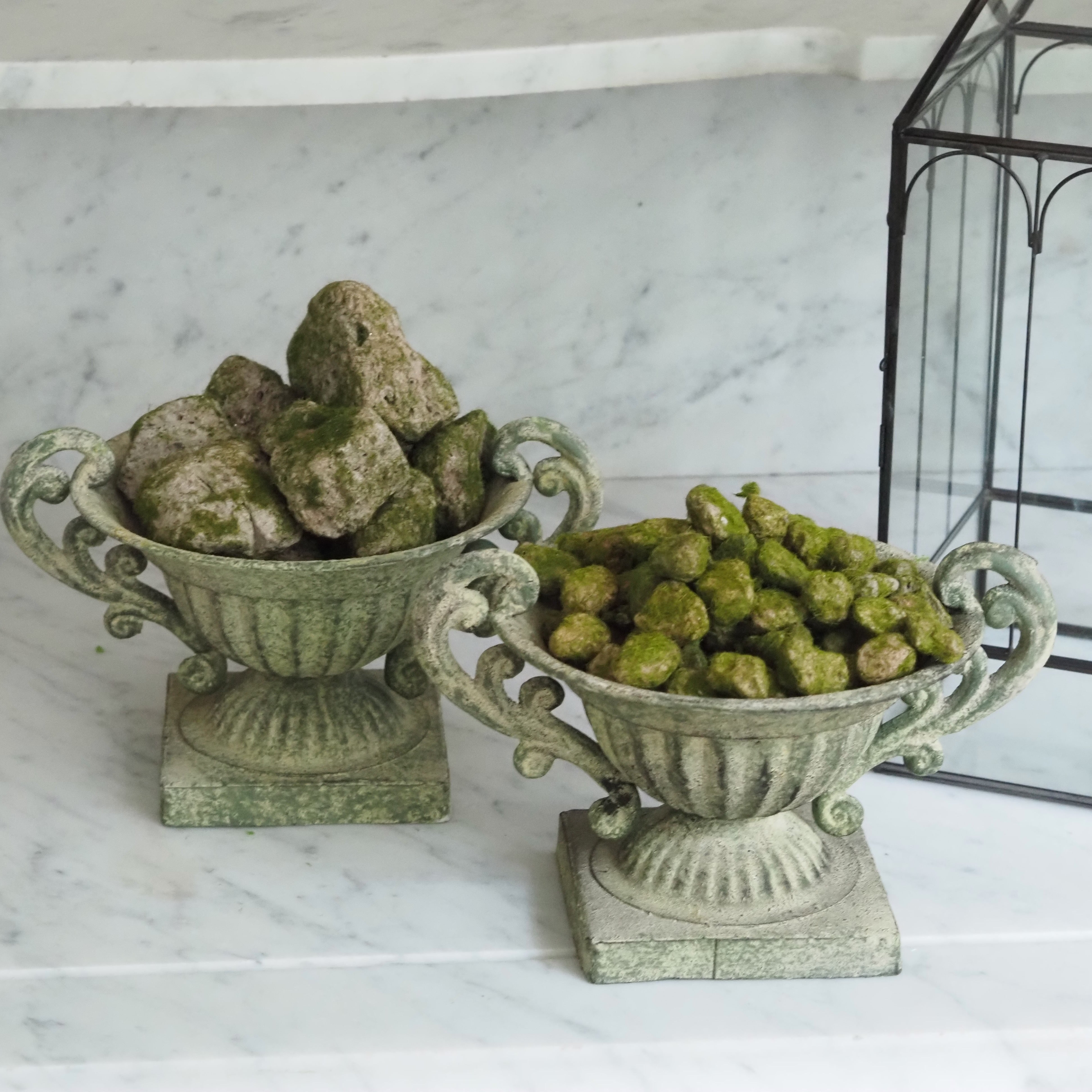 Moossteine · dekorative Naturstein-Imitation für Schalen, Glasgefäße und Tabletts