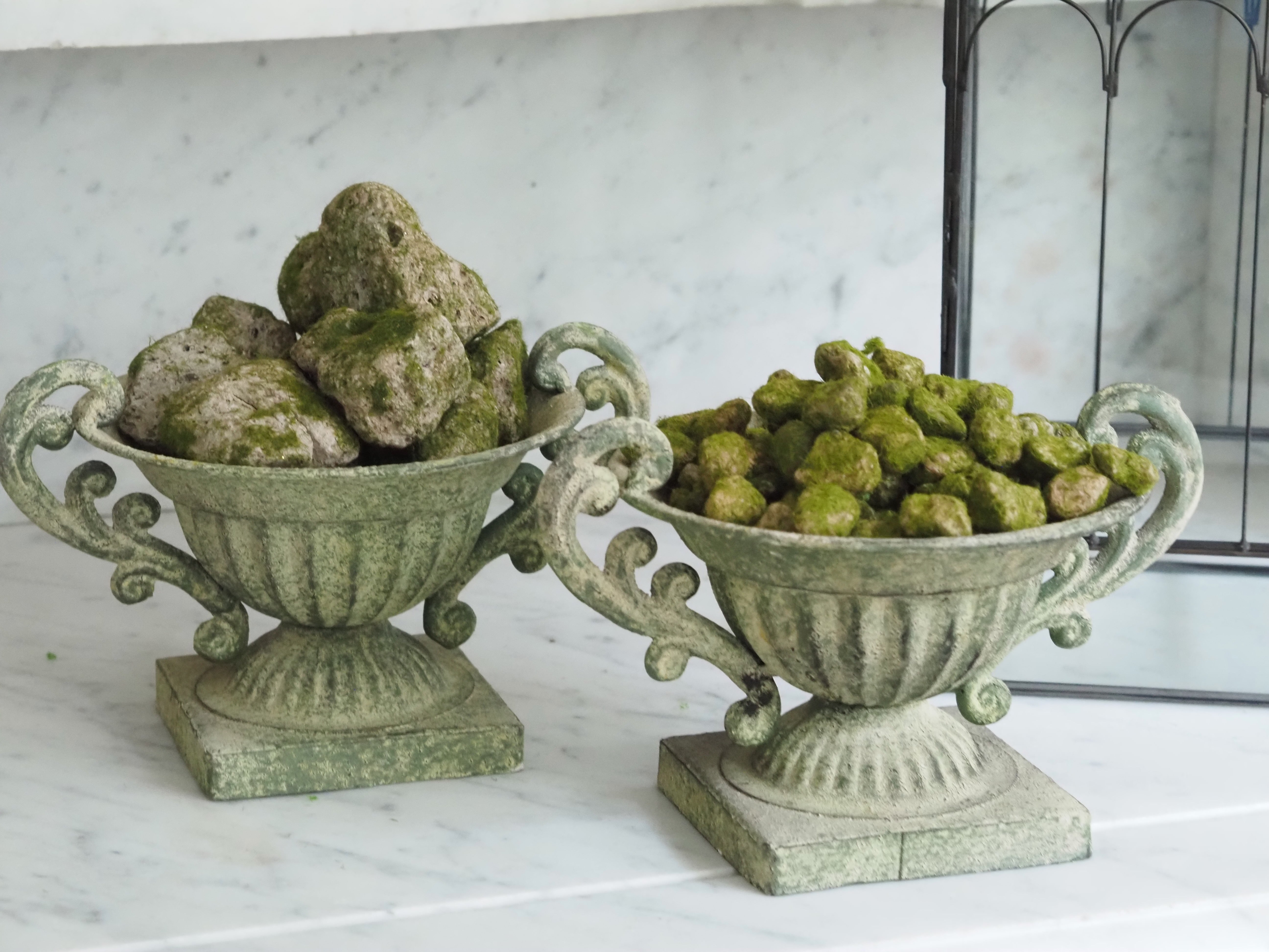 Moossteine · dekorative Naturstein-Imitation für Schalen, Glasgefäße und Tabletts