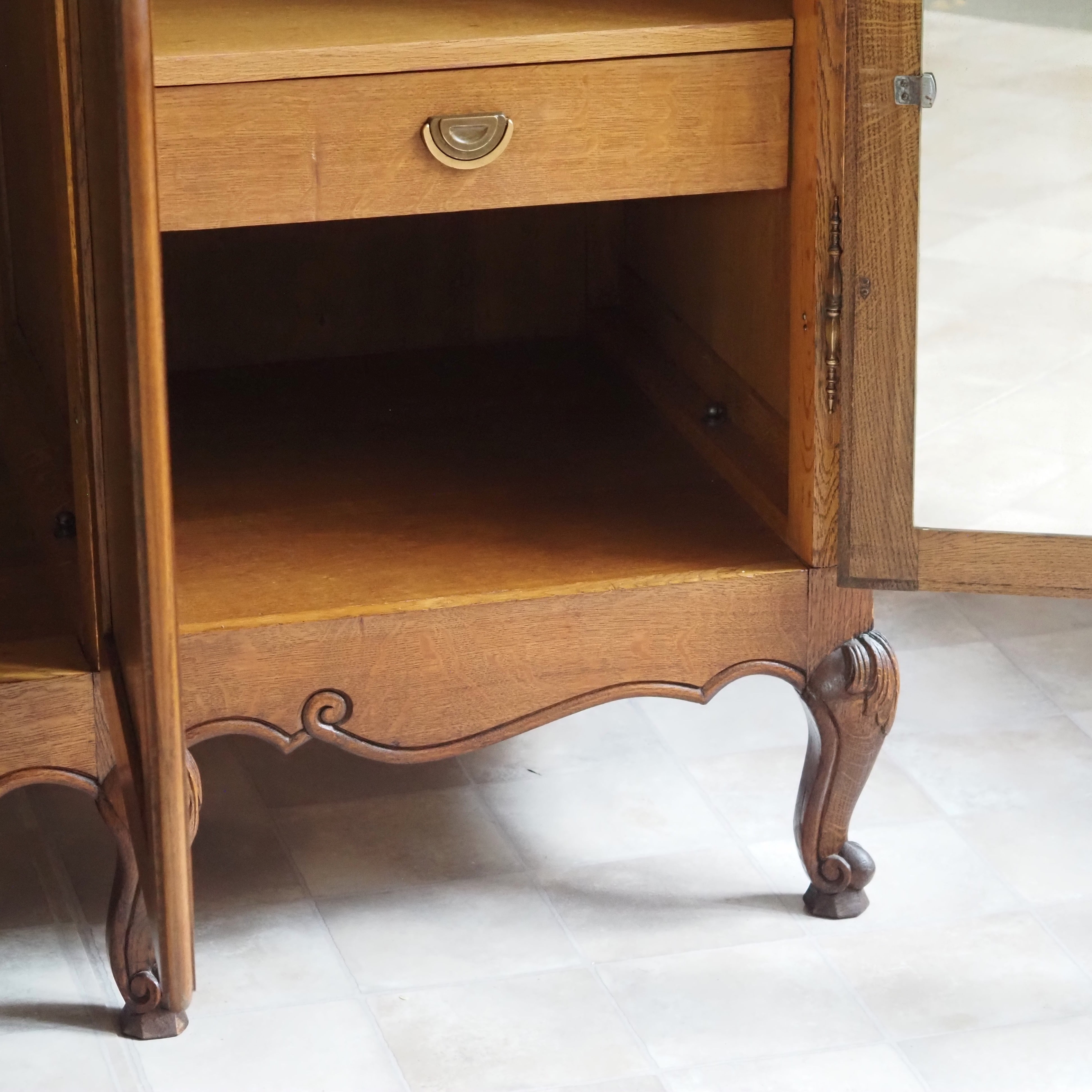 Kleiderschrank Louis XV Stil Eiche 4-türig um 1970