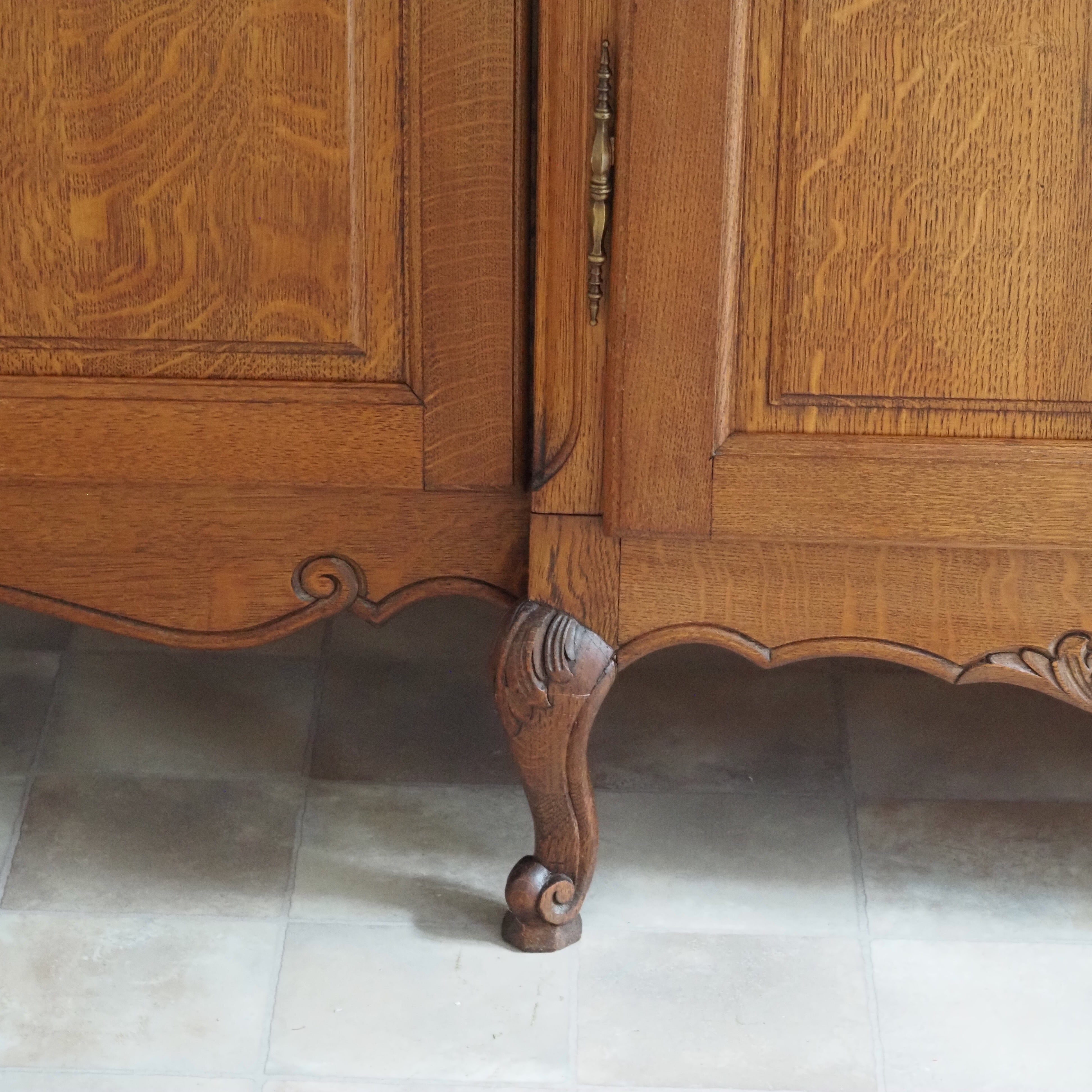 Kleiderschrank Louis XV Stil Eiche 4-türig um 1970