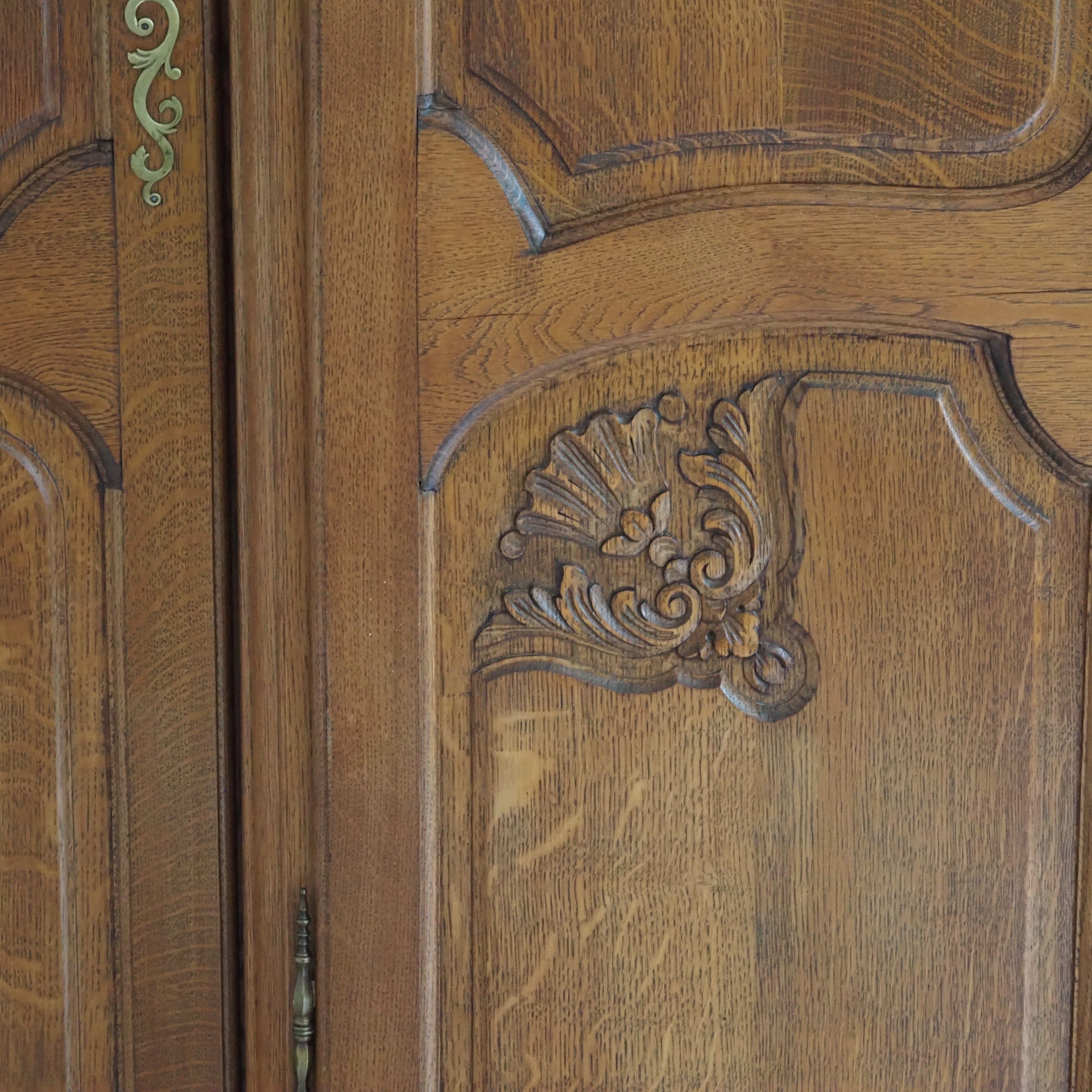 Kleiderschrank Louis XV Stil Eiche 4-türig um 1970