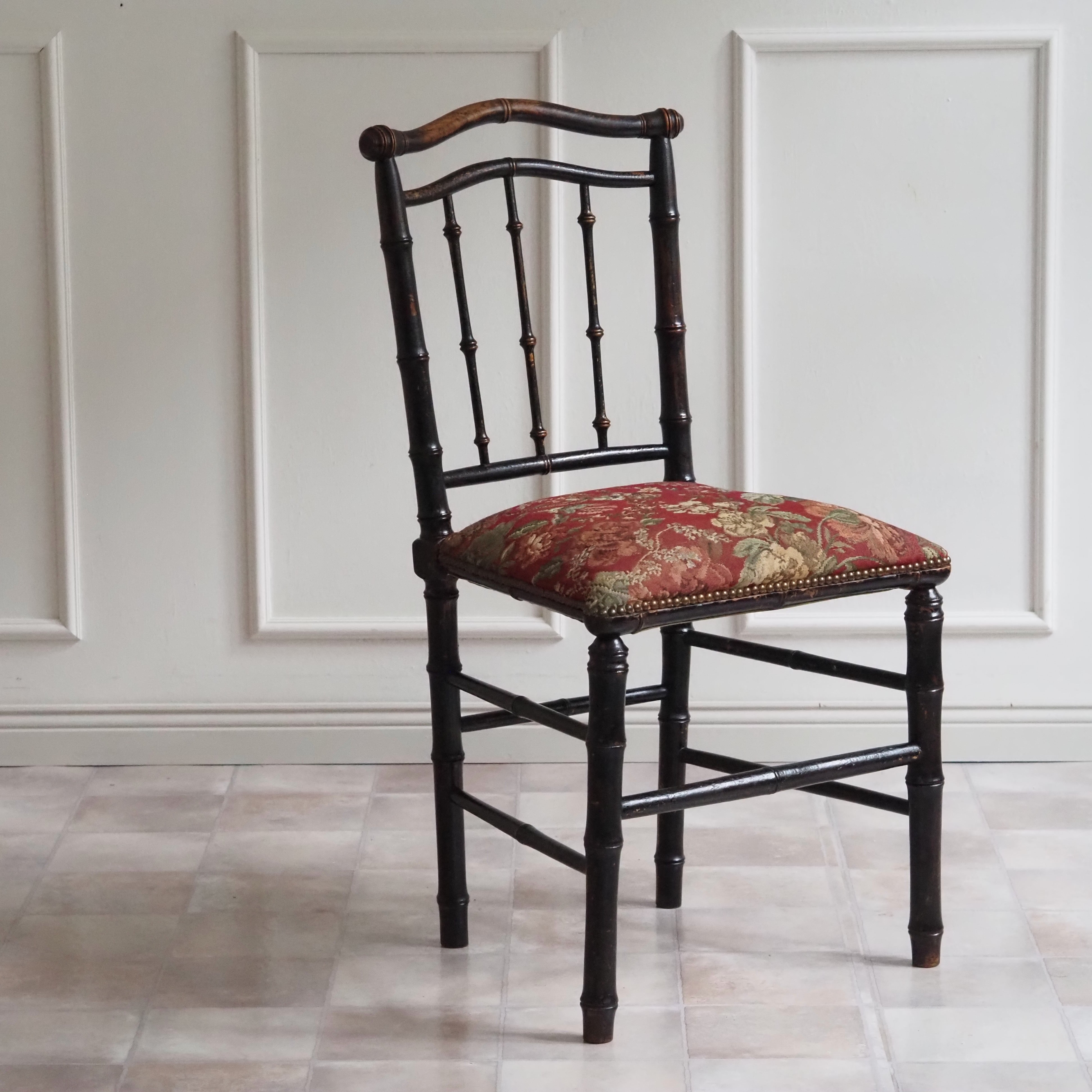 Antiker Stuhl in Bambus Optik Napoleon III um 1880