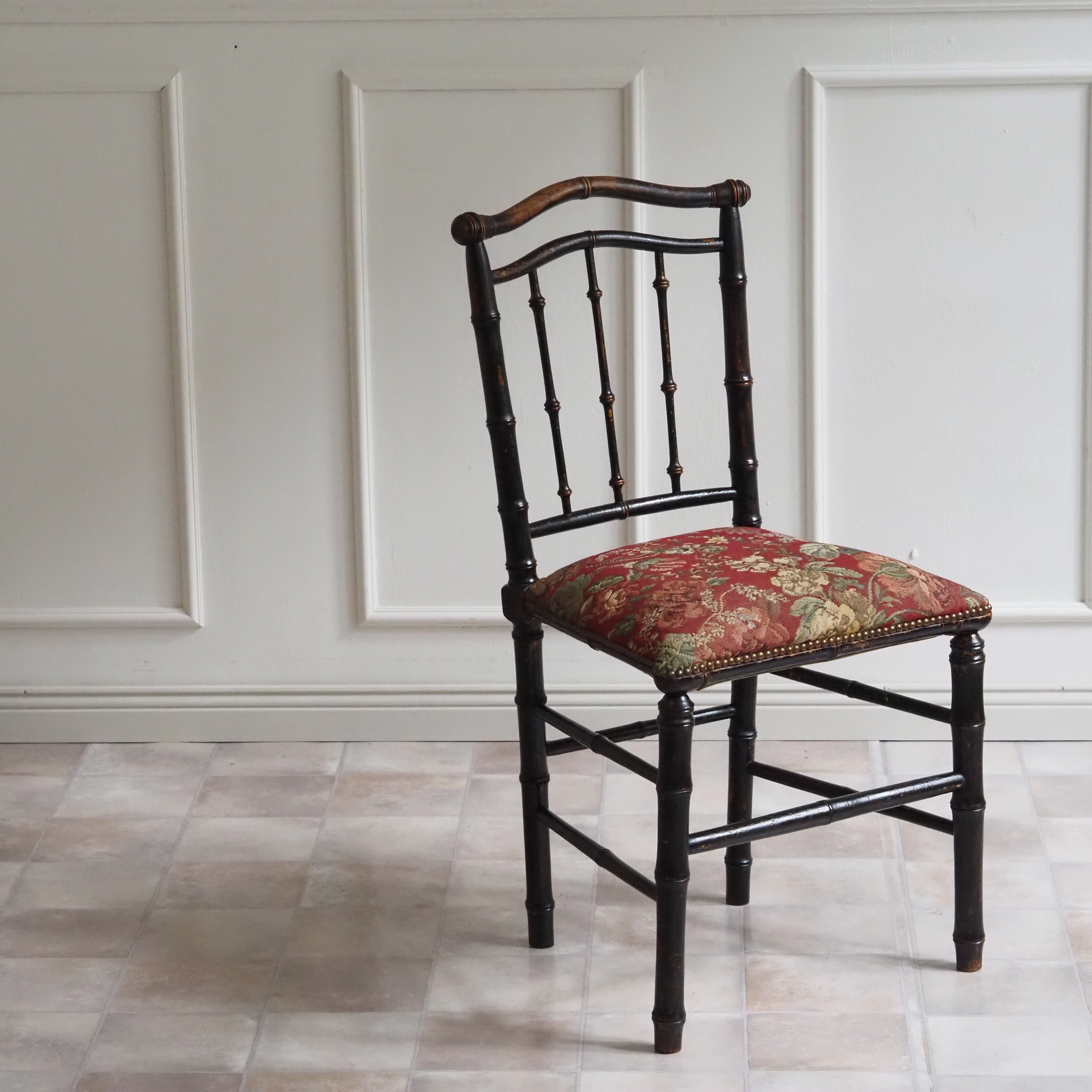 Antiker Stuhl in Bambus Optik Napoleon III um 1880