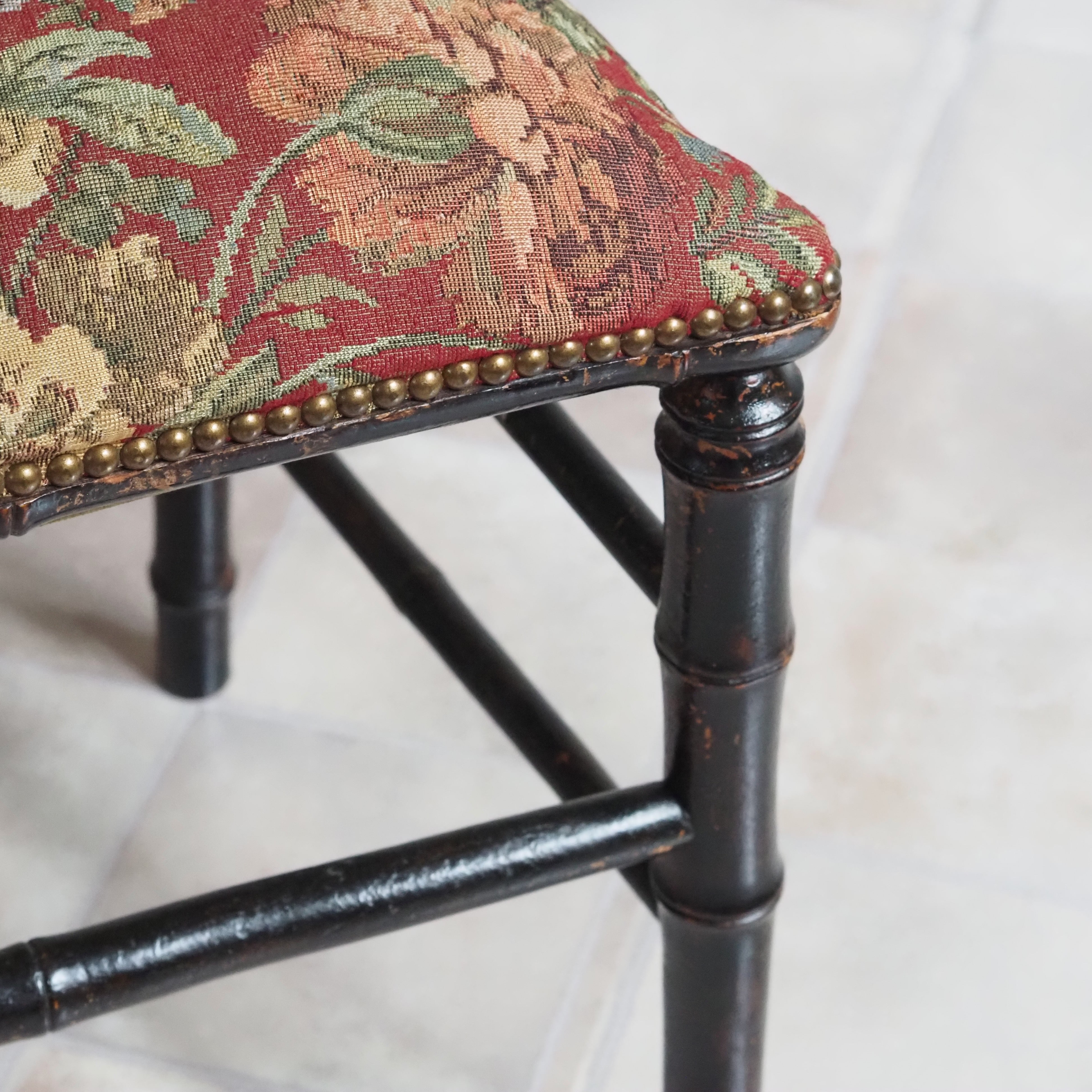 Antiker Stuhl in Bambus Optik Napoleon III um 1880