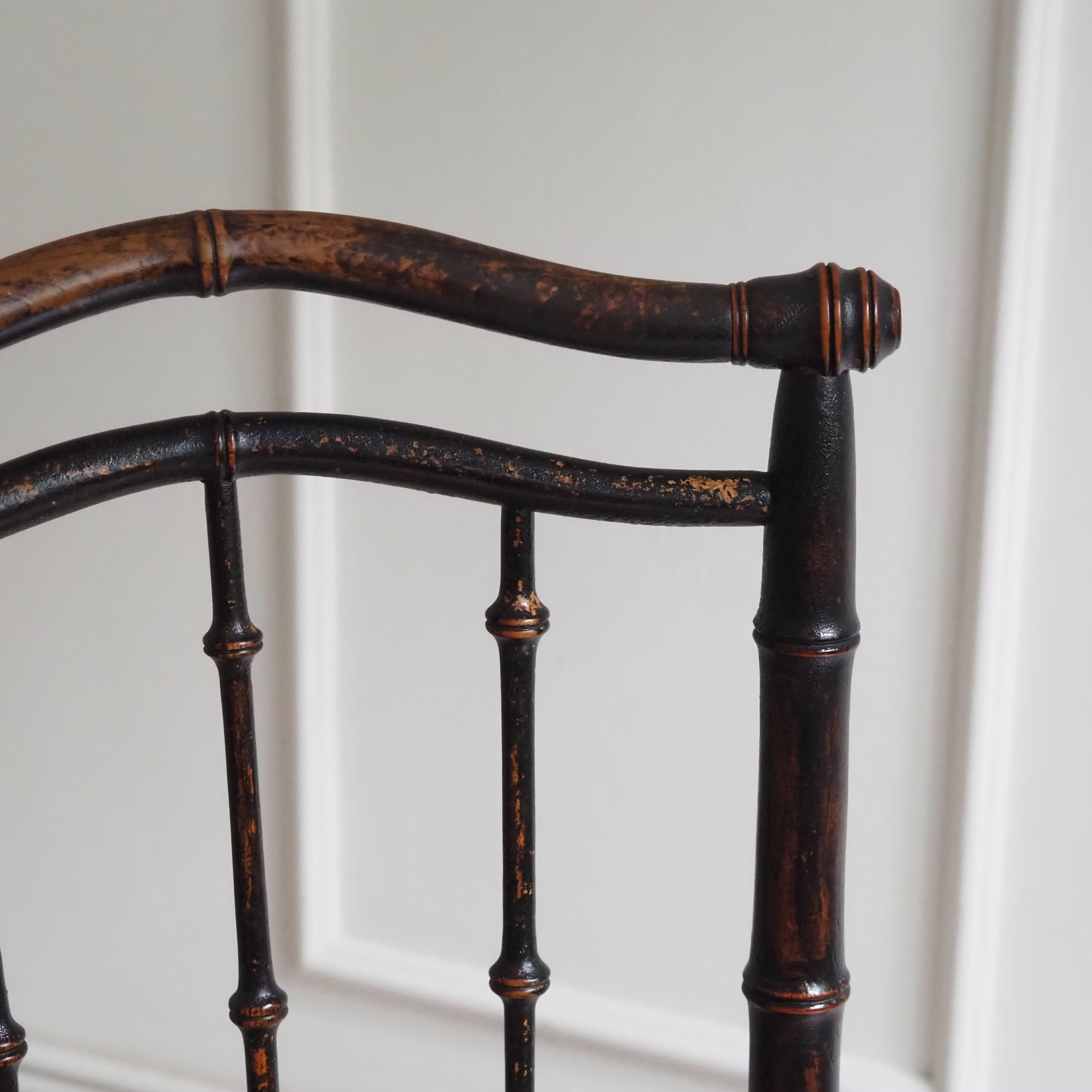 Antiker Stuhl in Bambus Optik Napoleon III um 1880