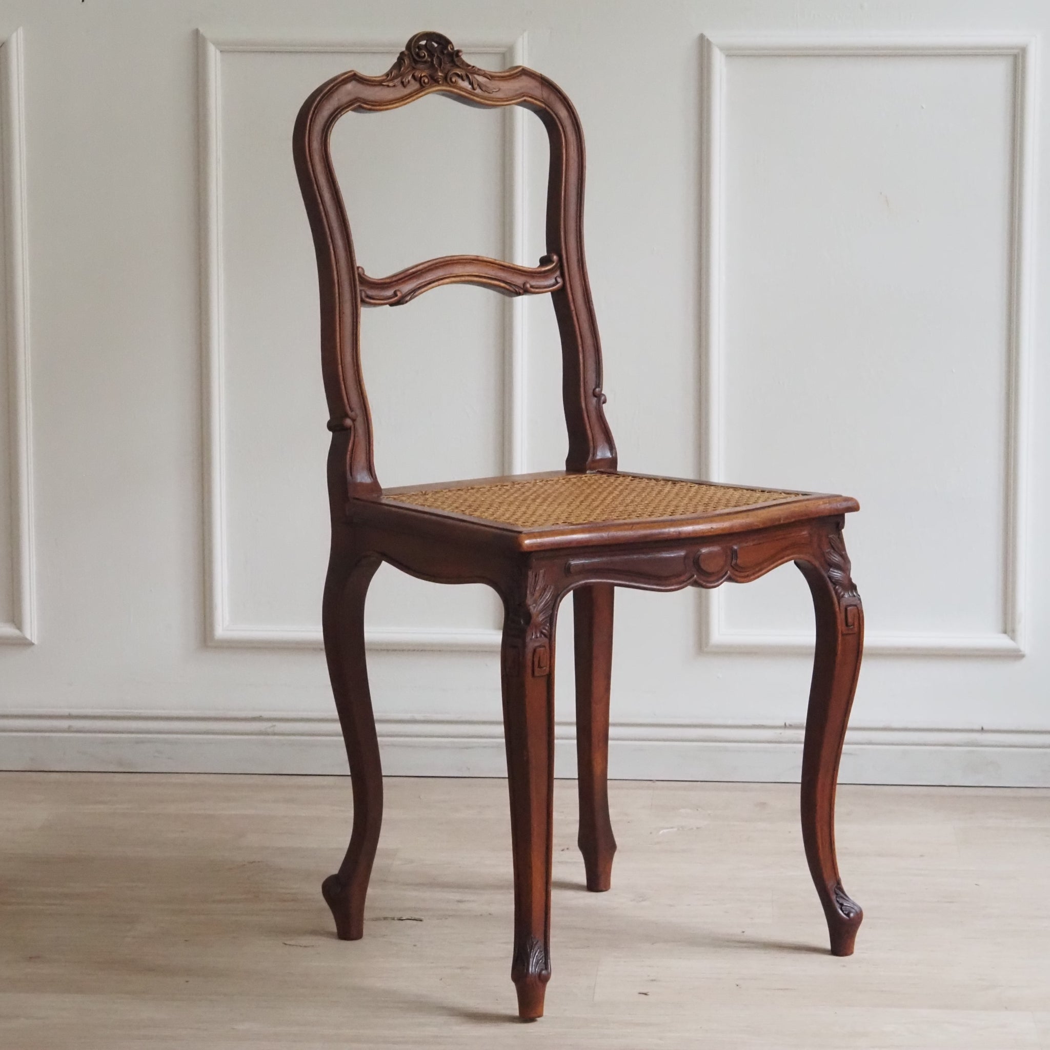 Französische Rokoko Stühle mit Wiener Geflecht, um 1900, Stuhl SET