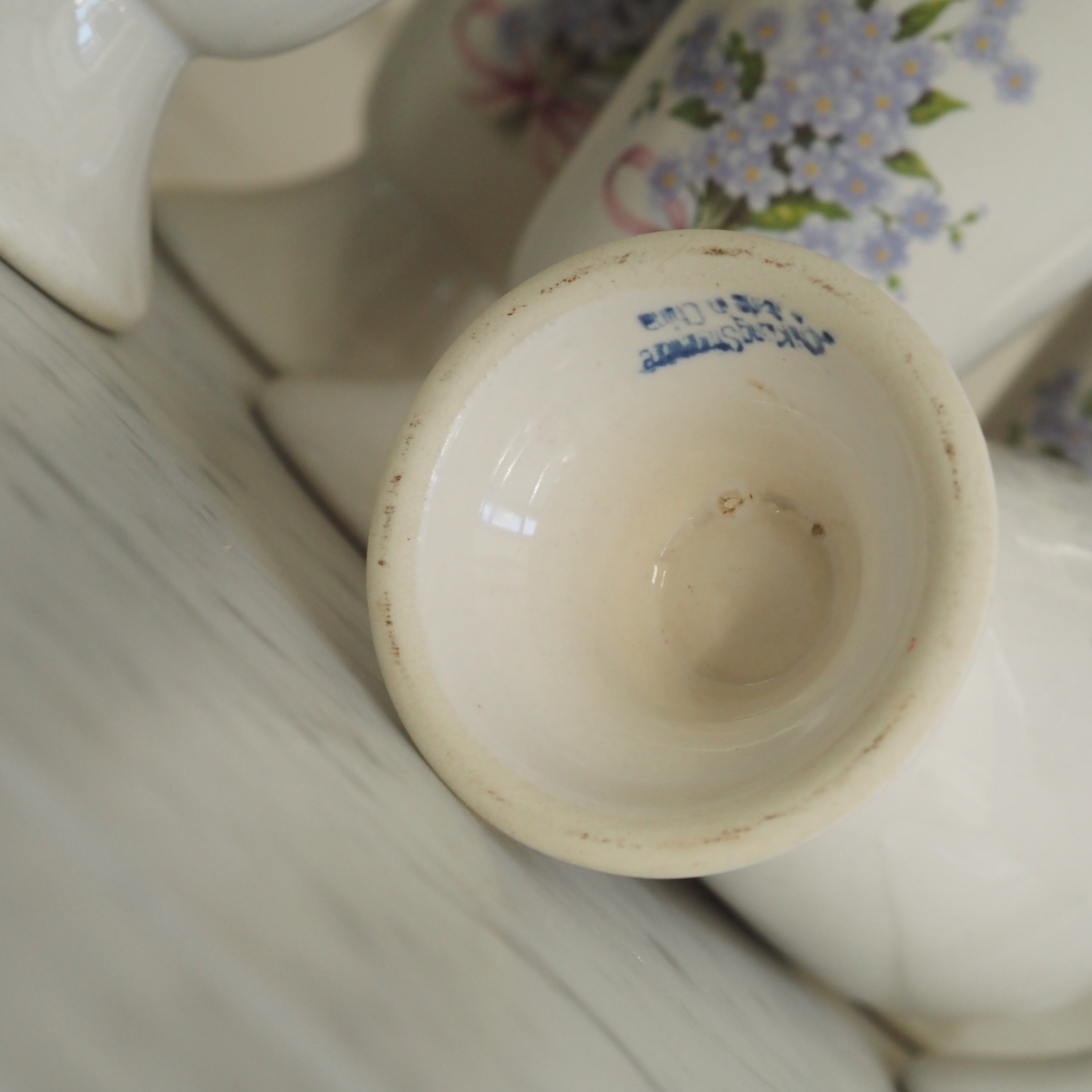 Kelch Set · Vergissmeinnicht-Dekor / Porzellan Vintage