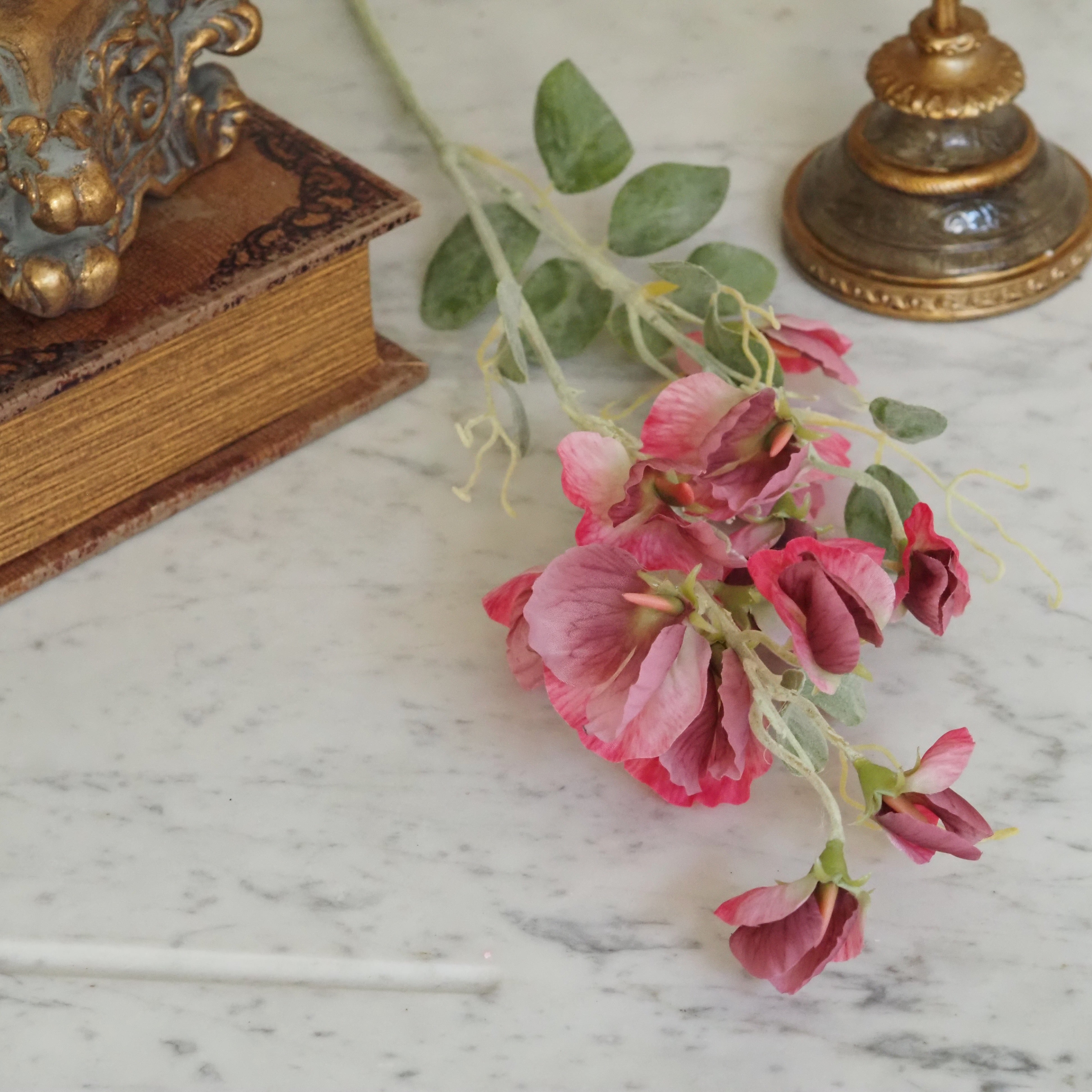 Duftwickenzweig · floraler Dekozweig in Rosa
